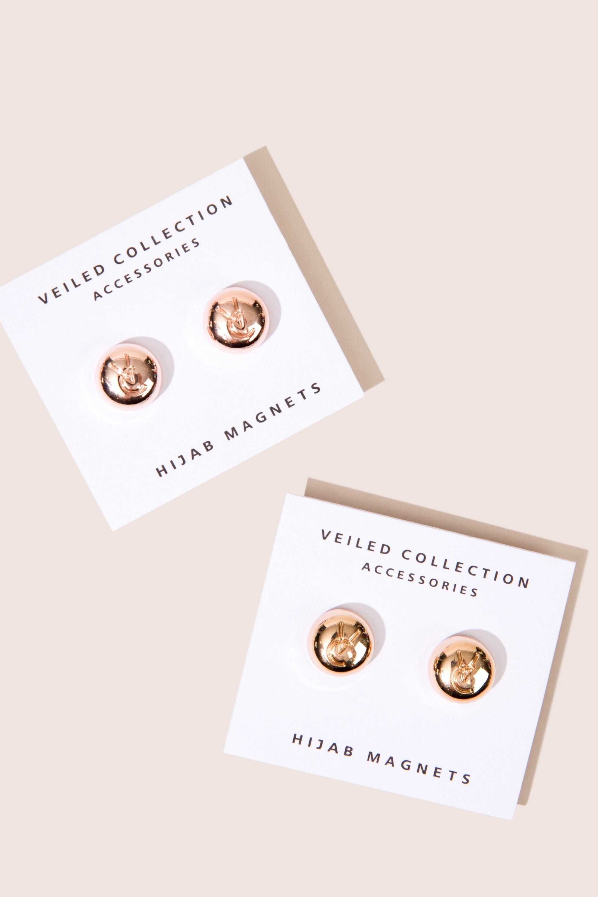 Premium Magnet Pins - Rose Gold Metallic Hijab Pins Veiled Collection 