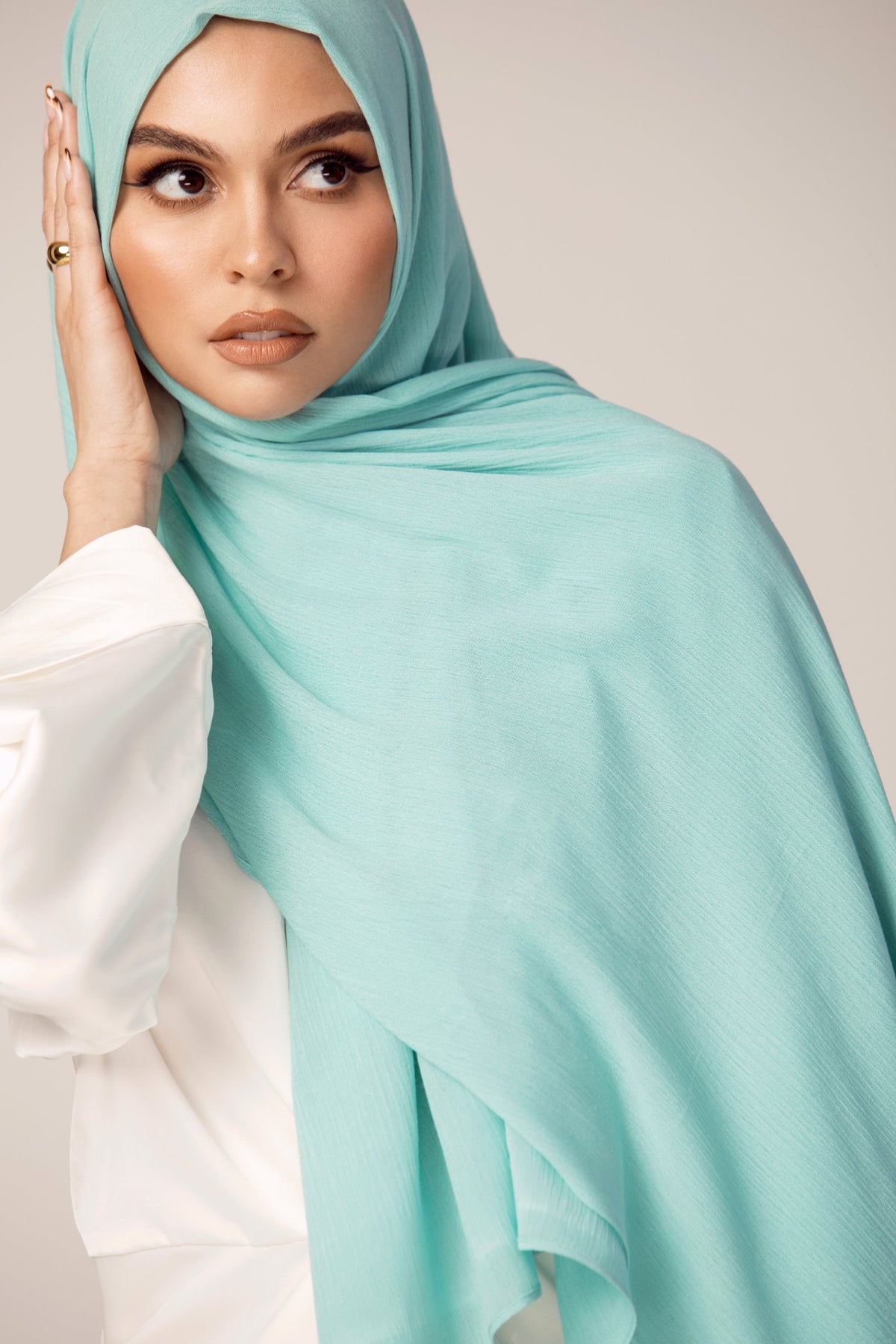 Premium Rayon Hijab - Aqua Veiled Collection 