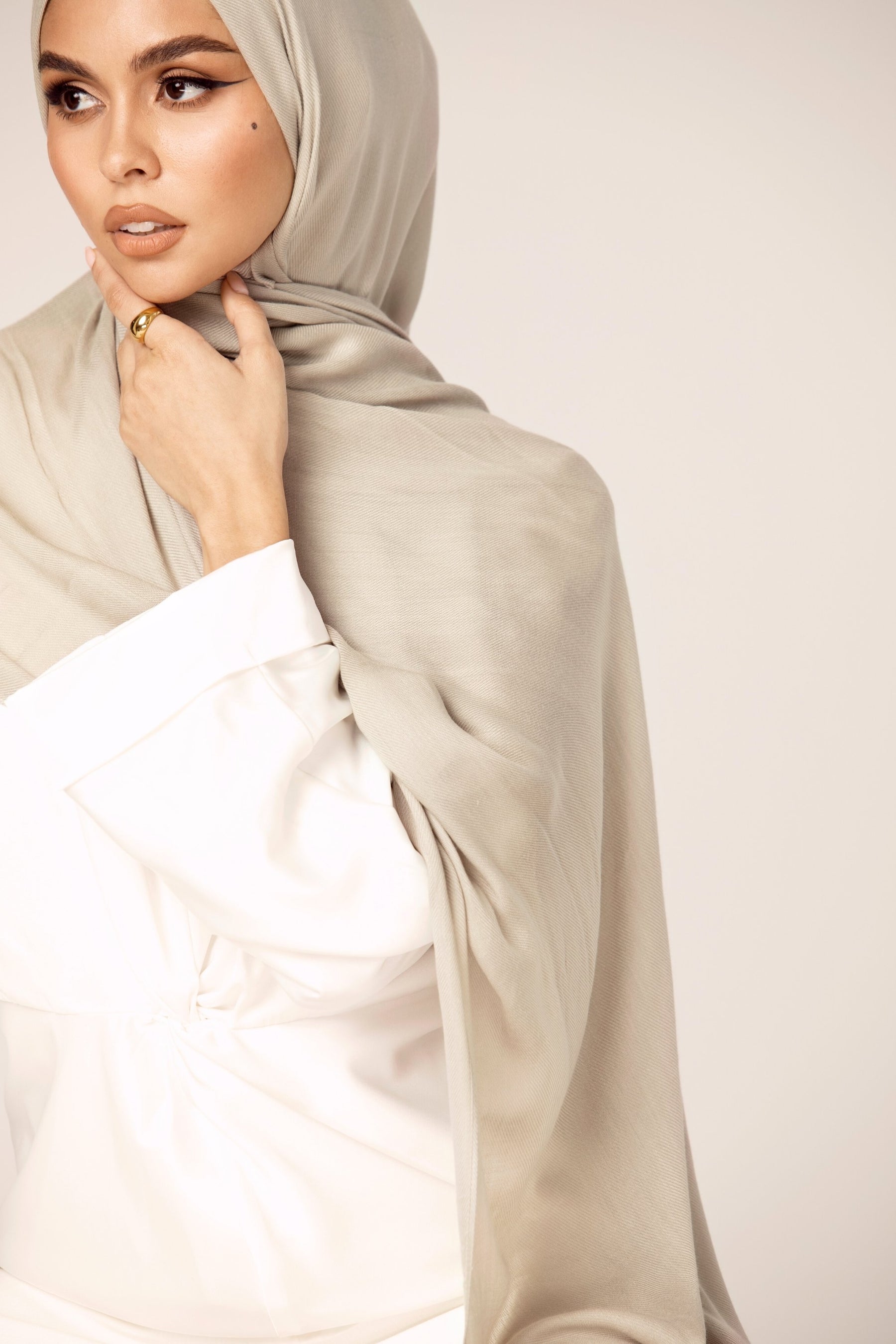 Premium Woven ECOVERO™ Hijab - Fossil Veiled Collection 