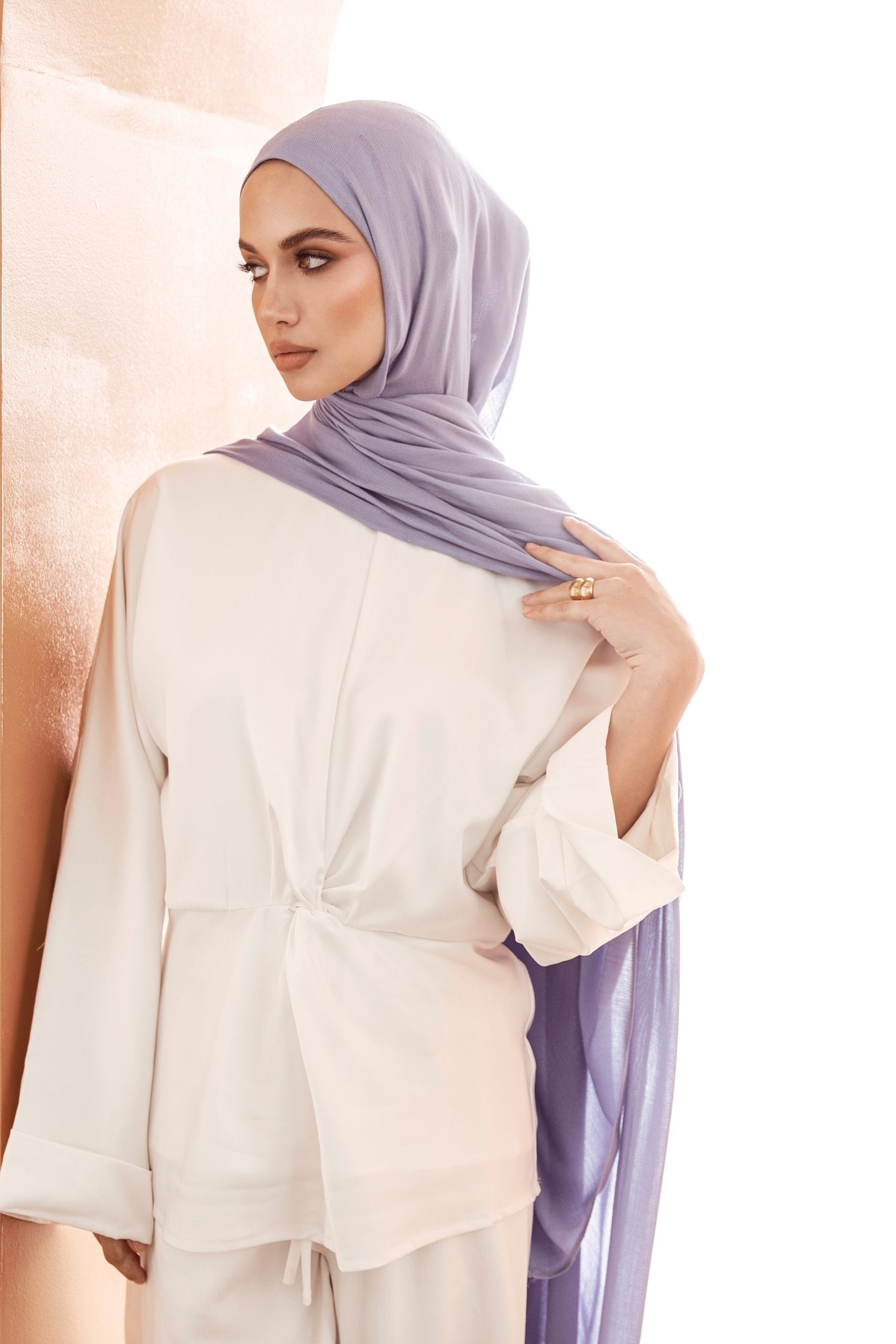 Premium Woven ECOVERO™ Hijab - Lavender Blue Veiled Collection 