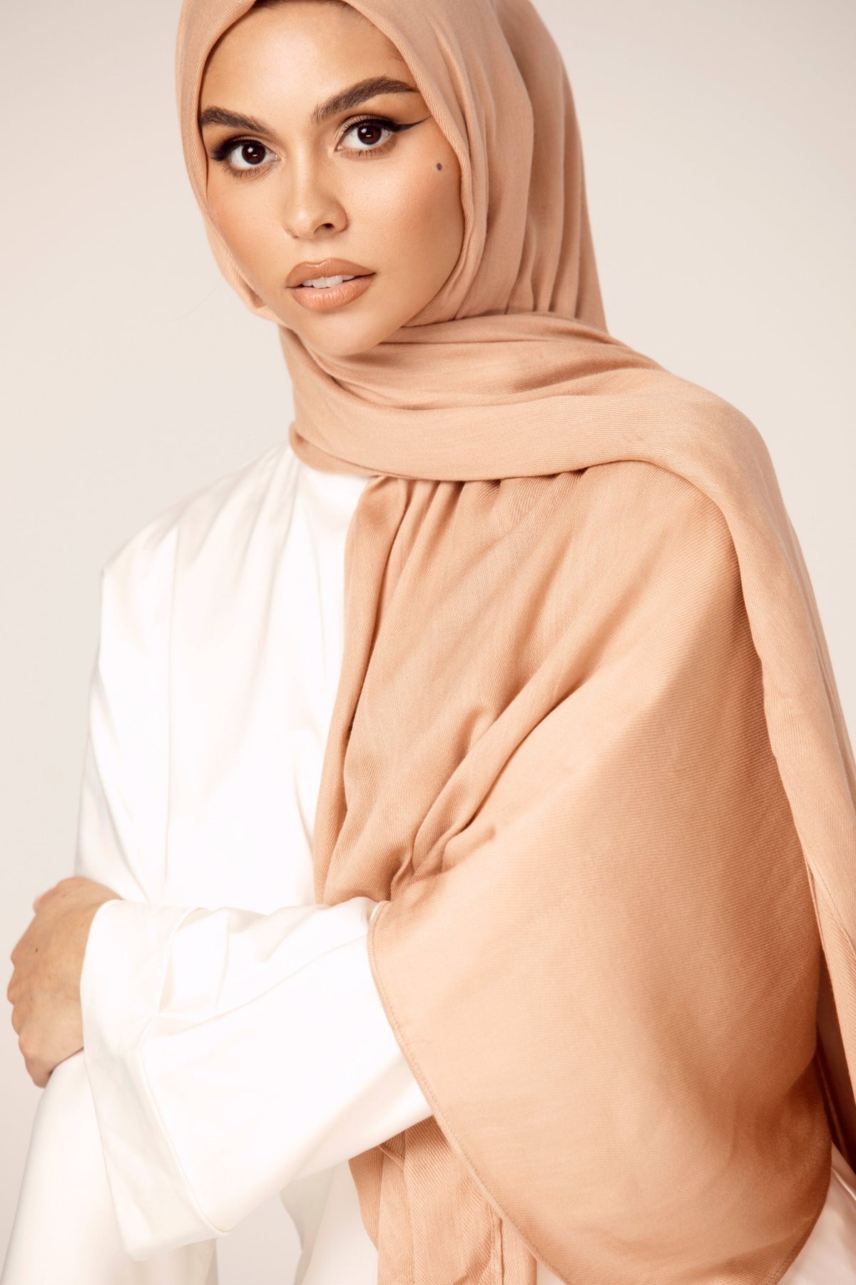 Premium Woven ECOVERO™ Hijab - Nude Blush Veiled Collection 