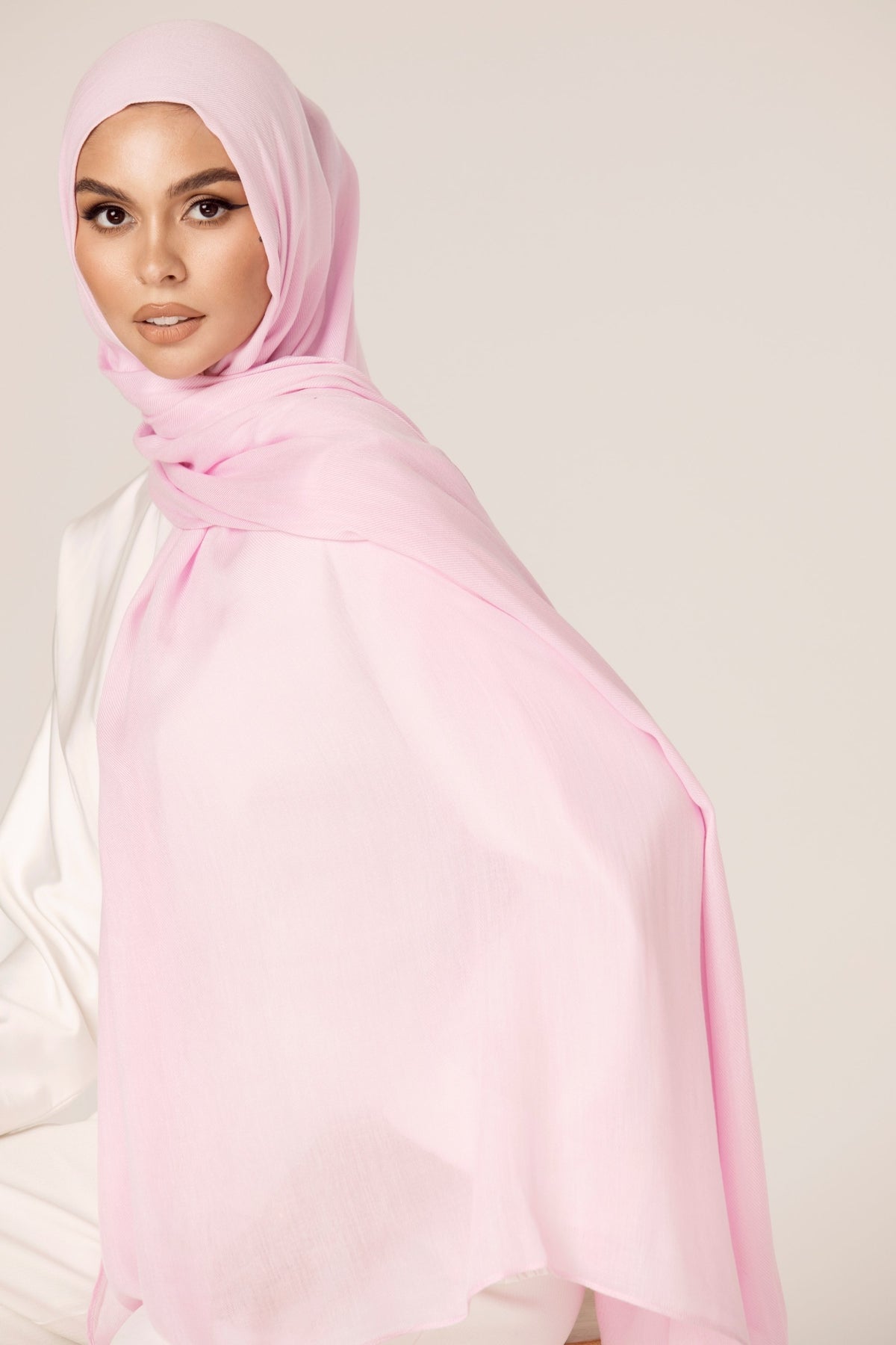 Premium Woven ECOVERO™ Hijab - Orchid Pink Veiled Collection 