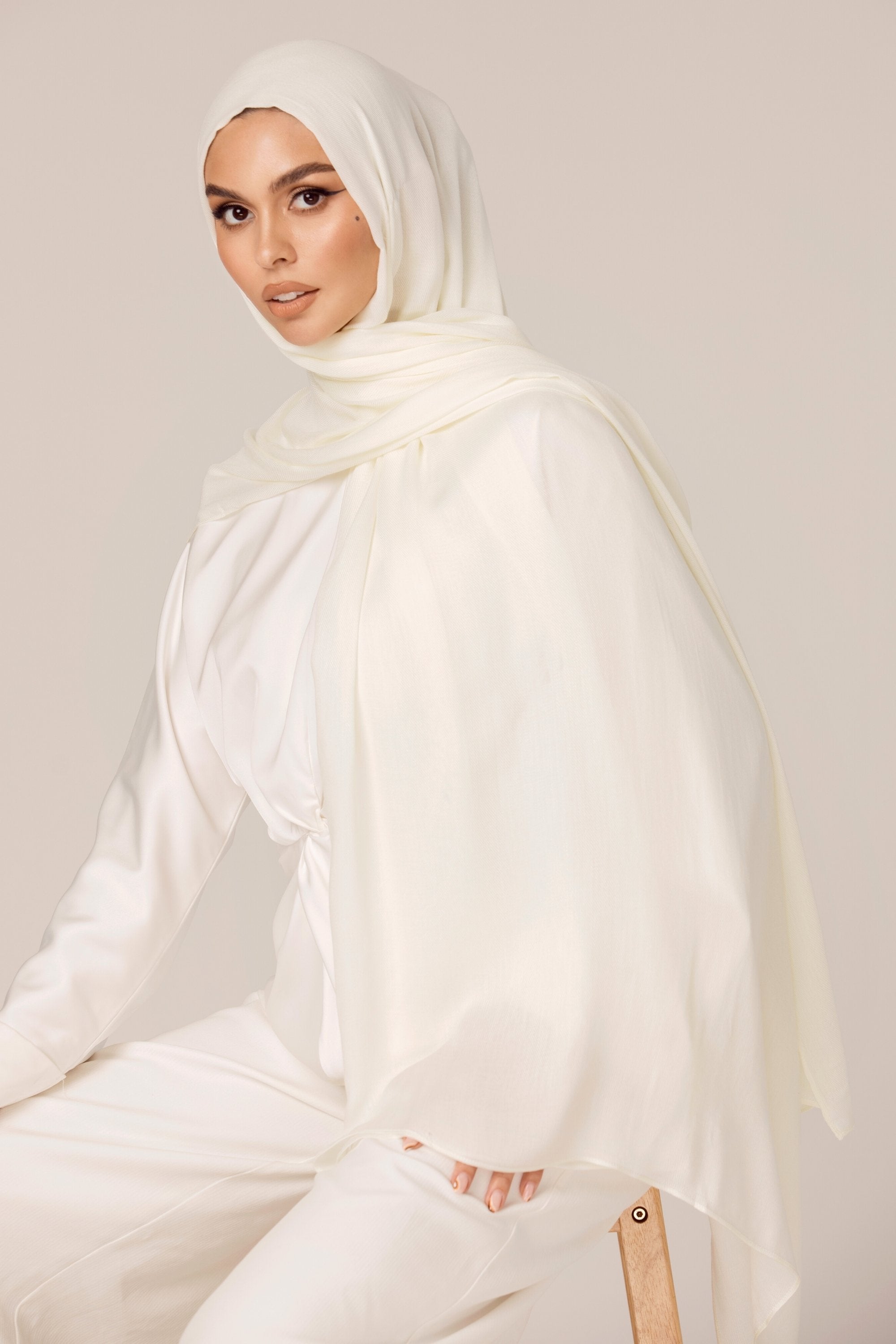 Premium Woven ECOVERO™ Hijab - Sugar Cookie Veiled Collection 