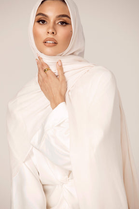 Premium Woven ECOVERO™ Hijab - White Sand Veiled Collection 