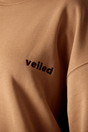 Pullover Mock Neck Sweatshirt - Camel Veiled Collection 