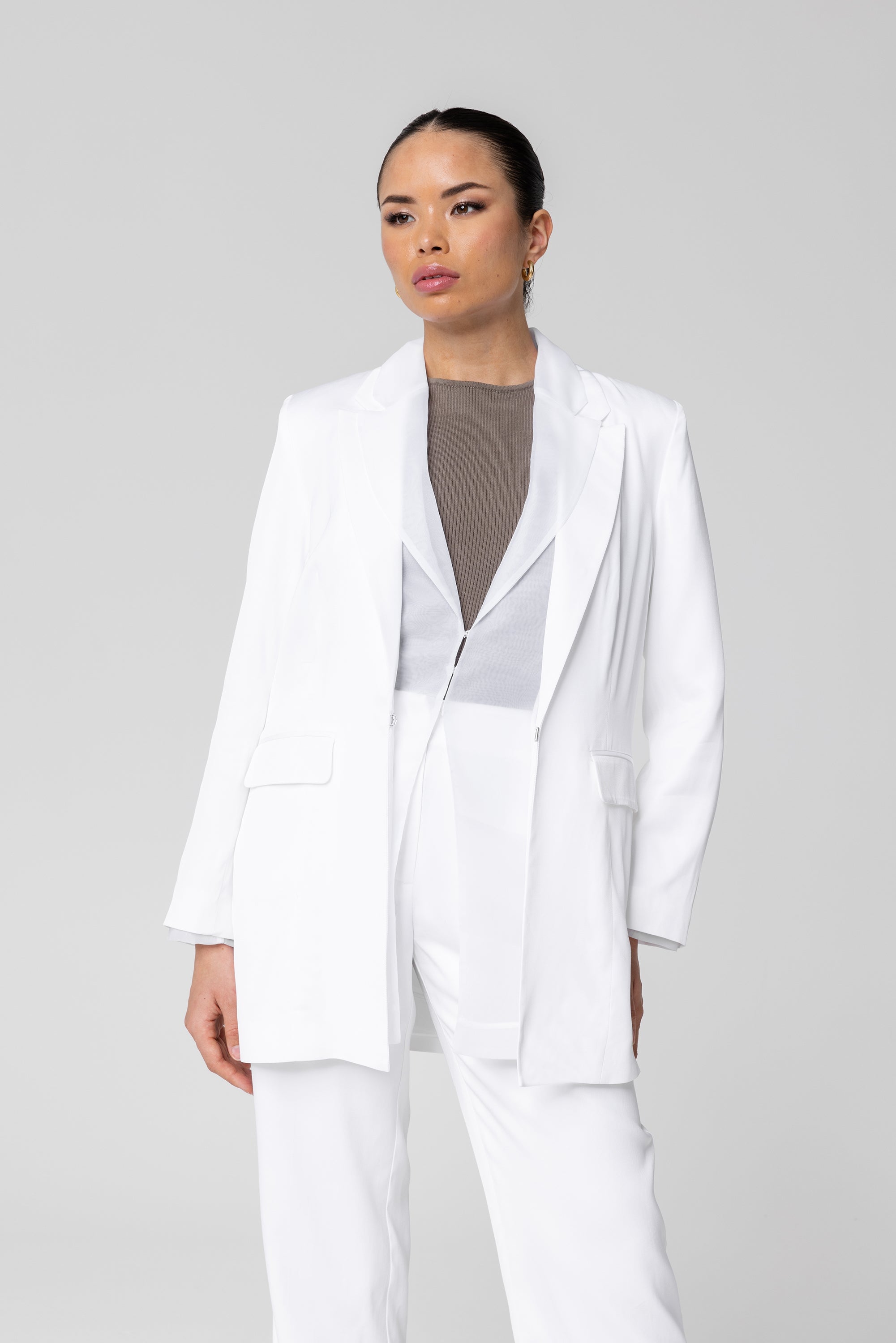 White clearance organza jacket