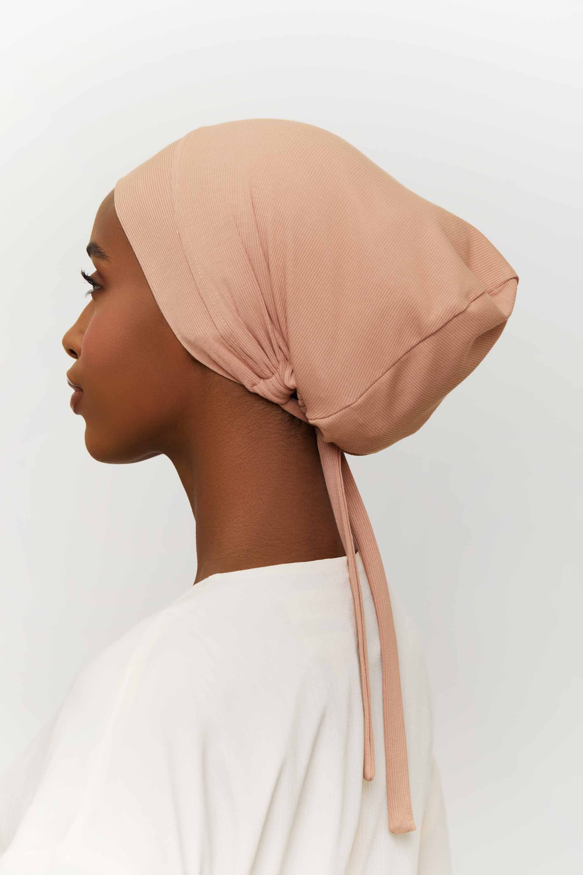 Ribbed Tie Back Undercap - Cafe au Lait Extra Small Accessories Veiled 