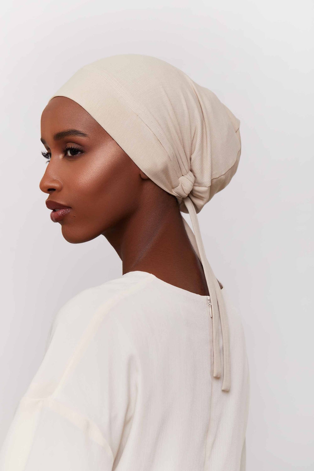 Satin Lined Hijab Undercap - SEPIA