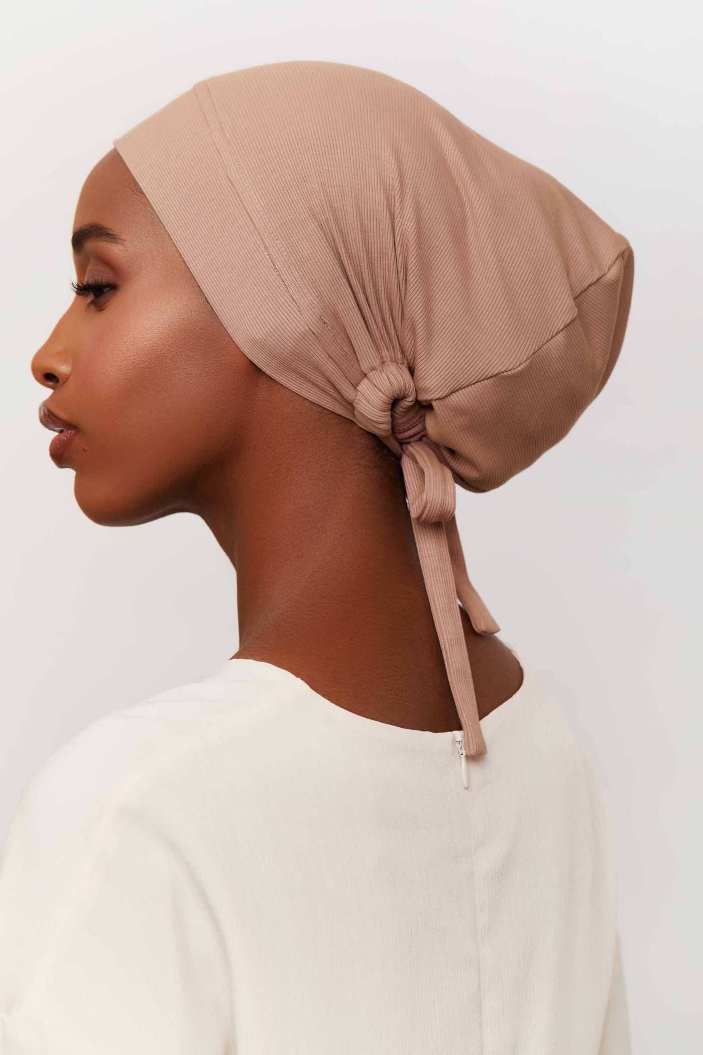 Ribbed Tie Back Undercap Ginger Snap