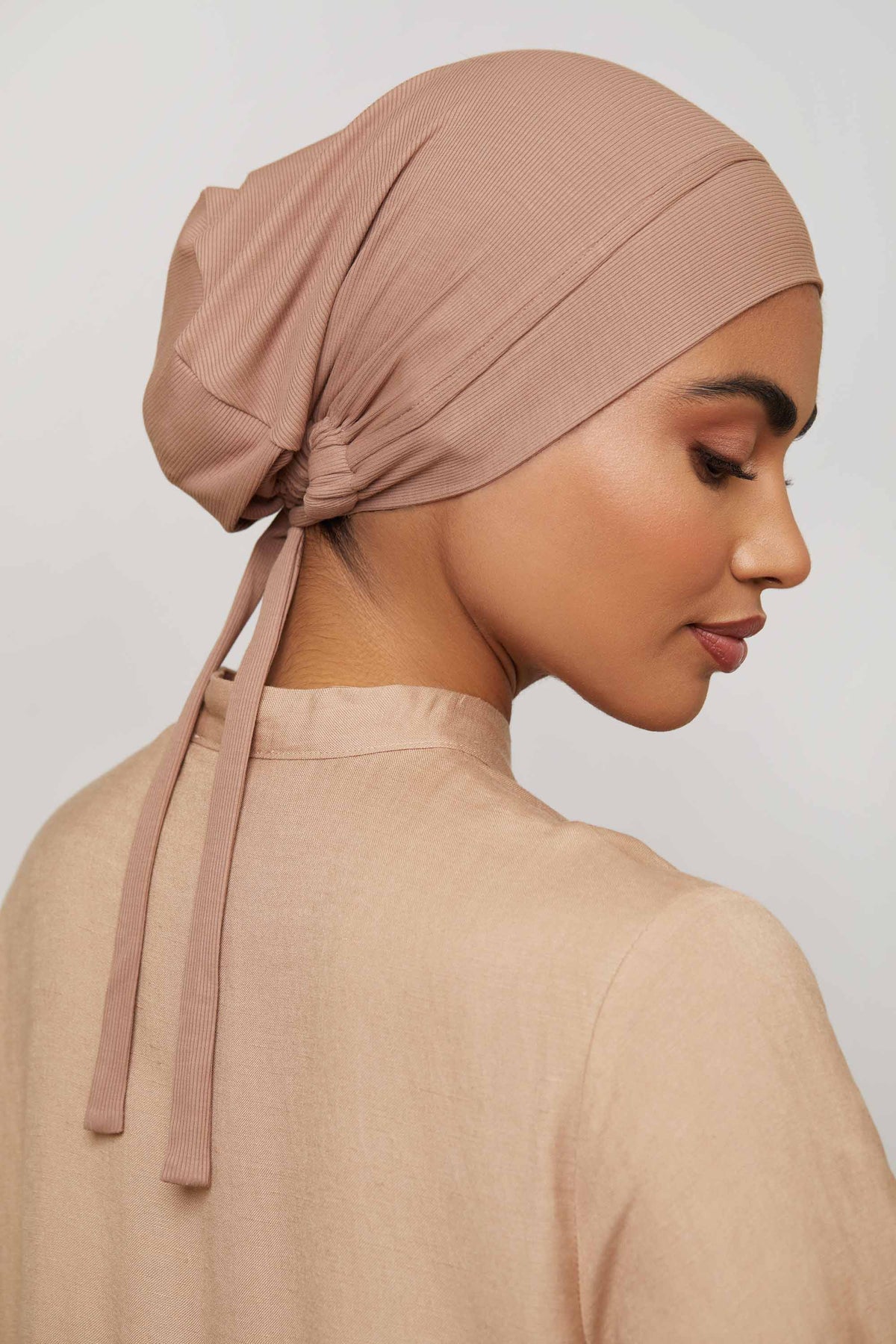 Ribbed Tie Back Undercap - Ginger Snap Extra Small Accessories Veiled 