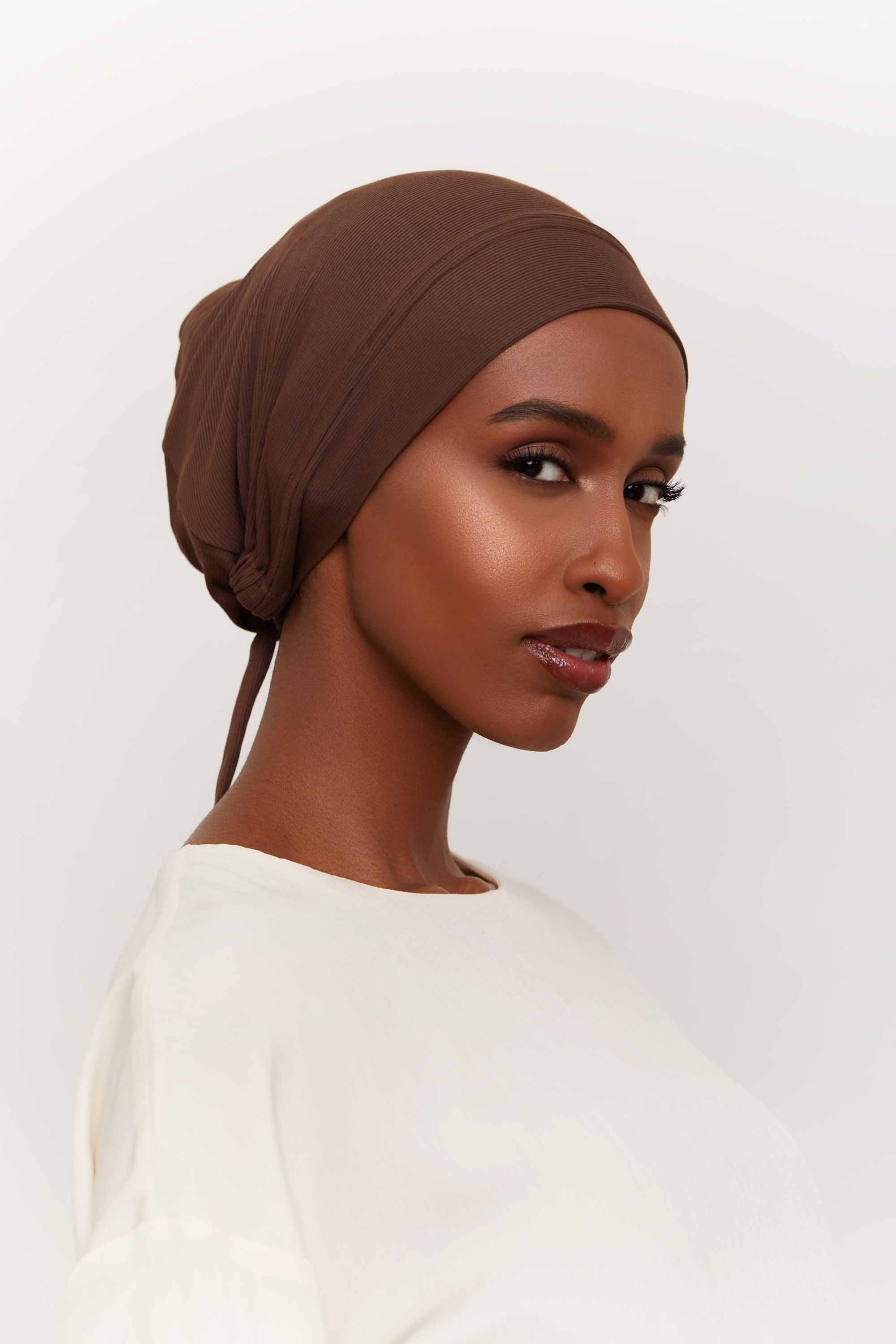 Veiled Collection Tie Back Undercap - Sand, Hijab Undercap 