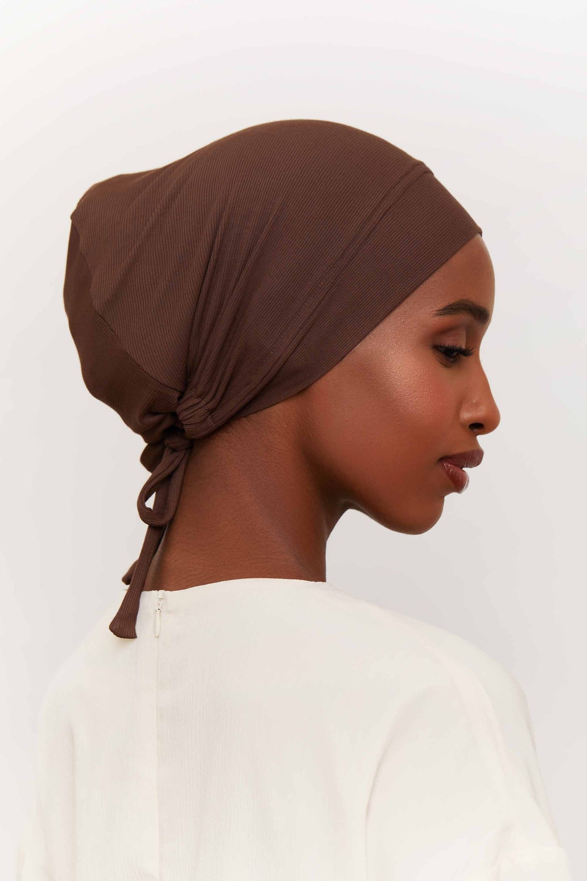 Ribbed Tie Back Undercap - Java Extra Small Accessories Veiled 