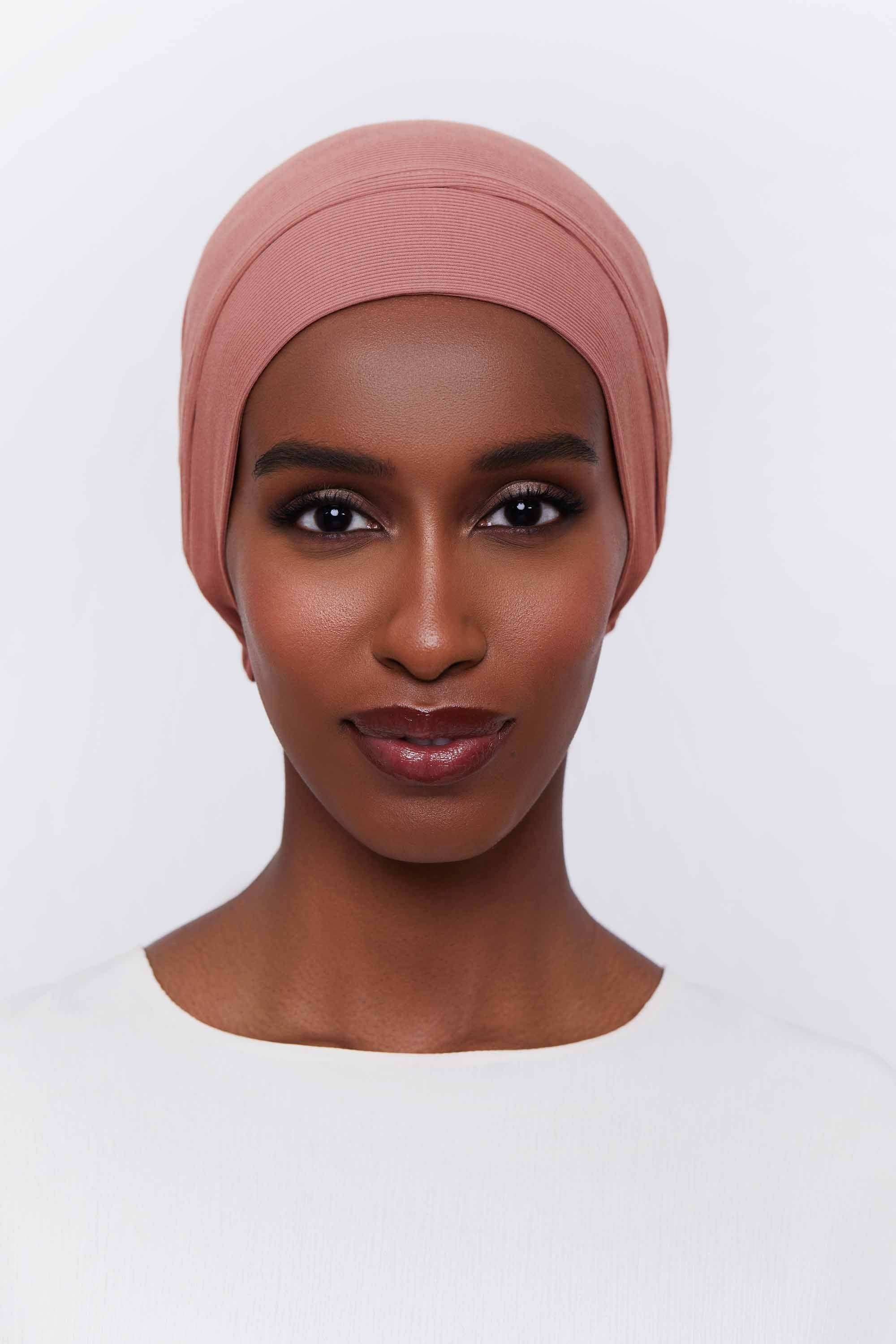 Ribbed Tie Back Undercap - Rose Brown Extra Small Accessories Veiled 
