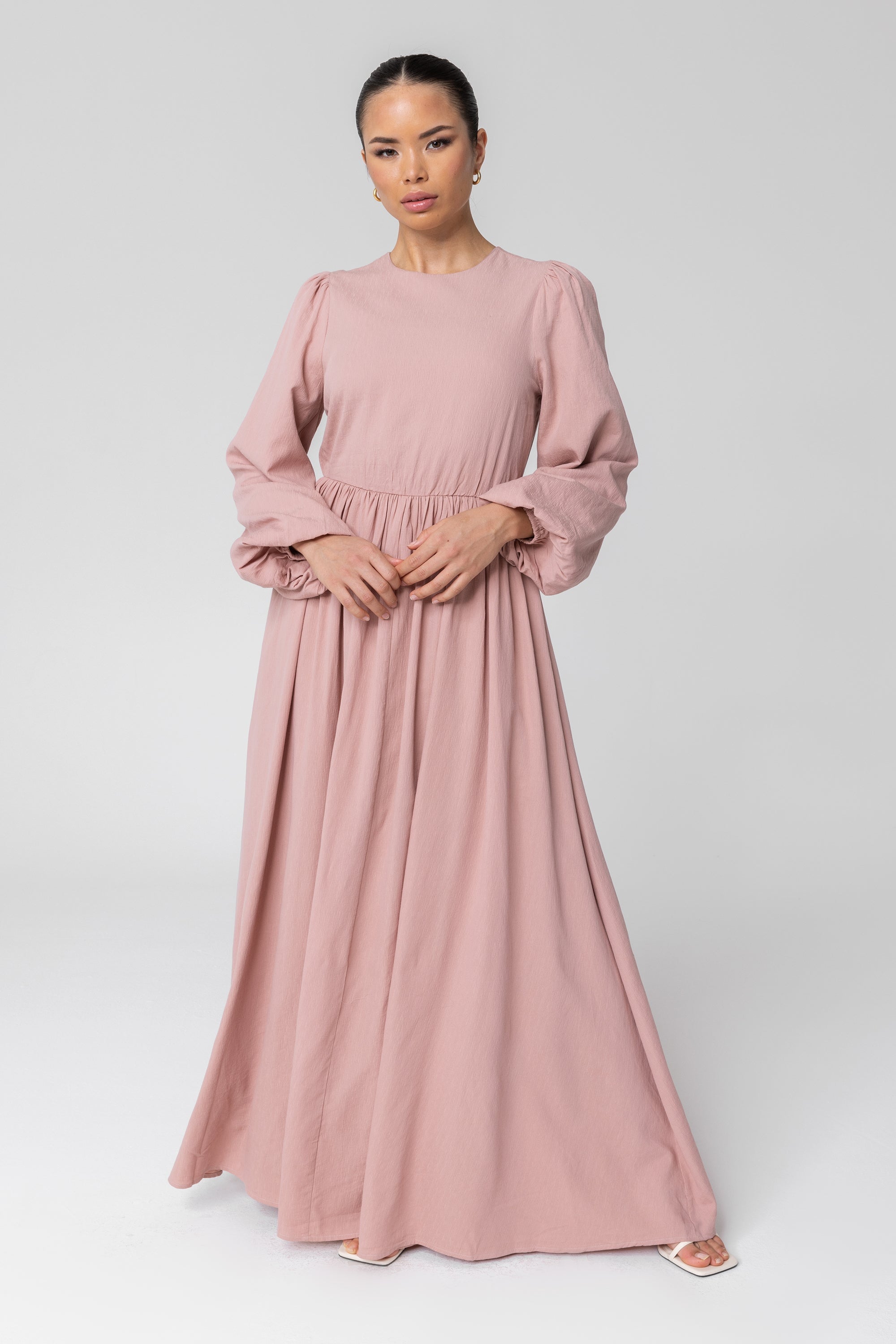 Flowy long outlet sleeve maxi dress