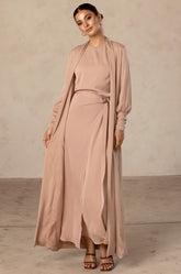 Sadia Open Abaya - Mink Veiled Collection 