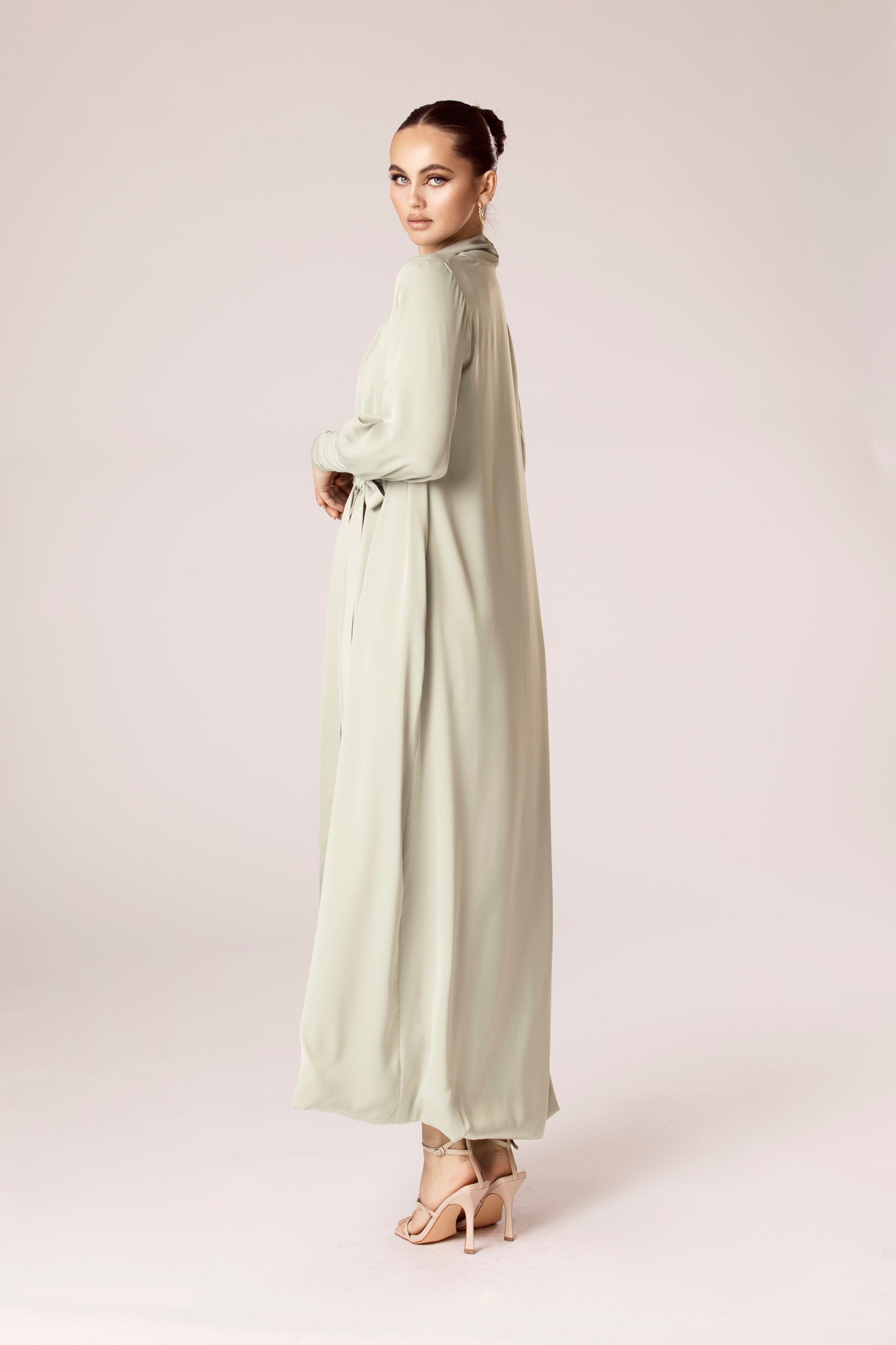 Sadia Open Abaya - Sage Veiled Collection 