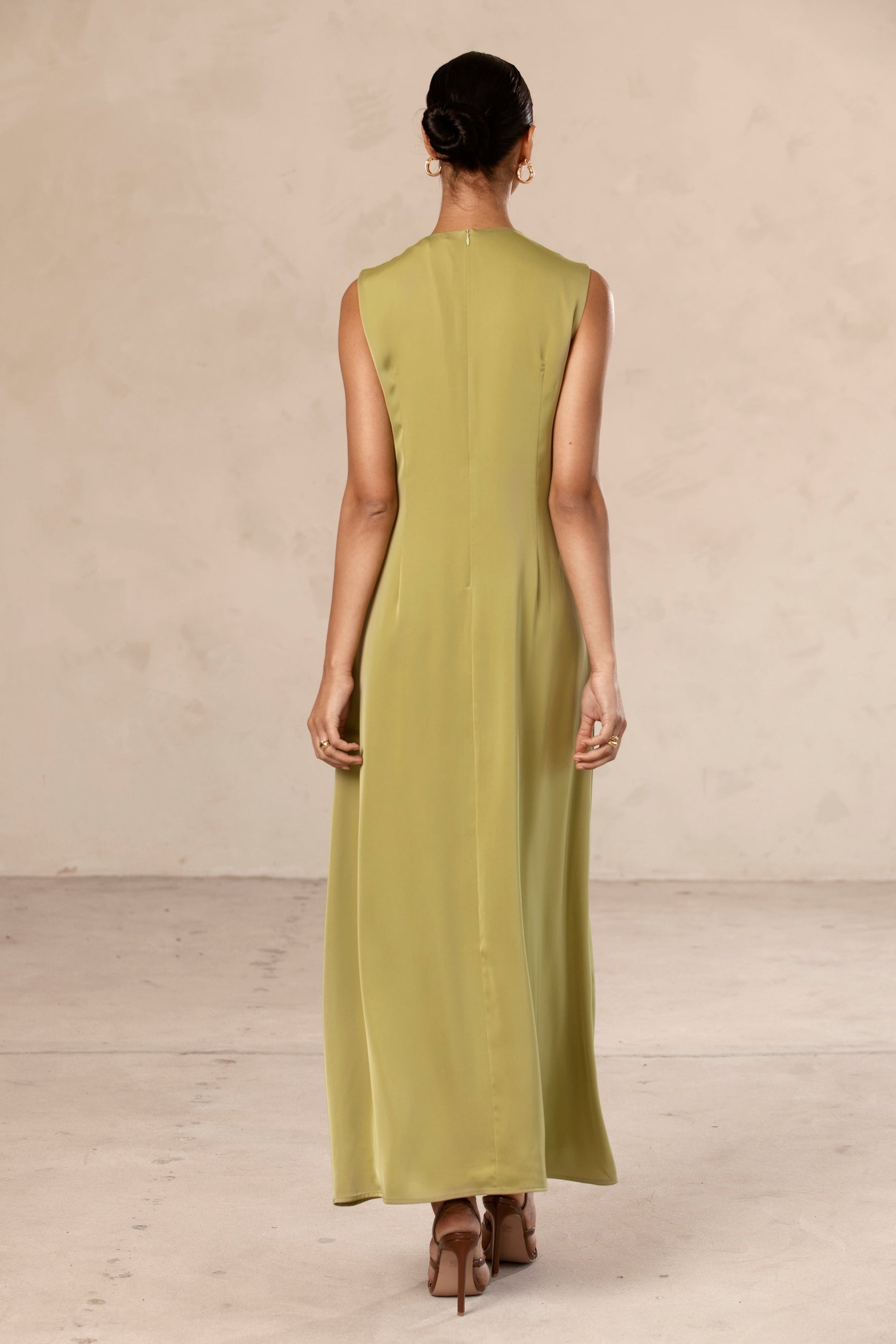 Sadia Sleeveless Maxi Dress & Skirt Set - Cypress Green Veiled Collection 