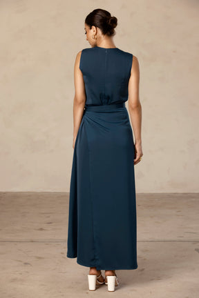 Sadia Sleeveless Maxi Dress & Skirt Set - Night Sky Veiled Collection 