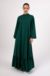Safira Ruffle Hem Maxi Dress - Emerald