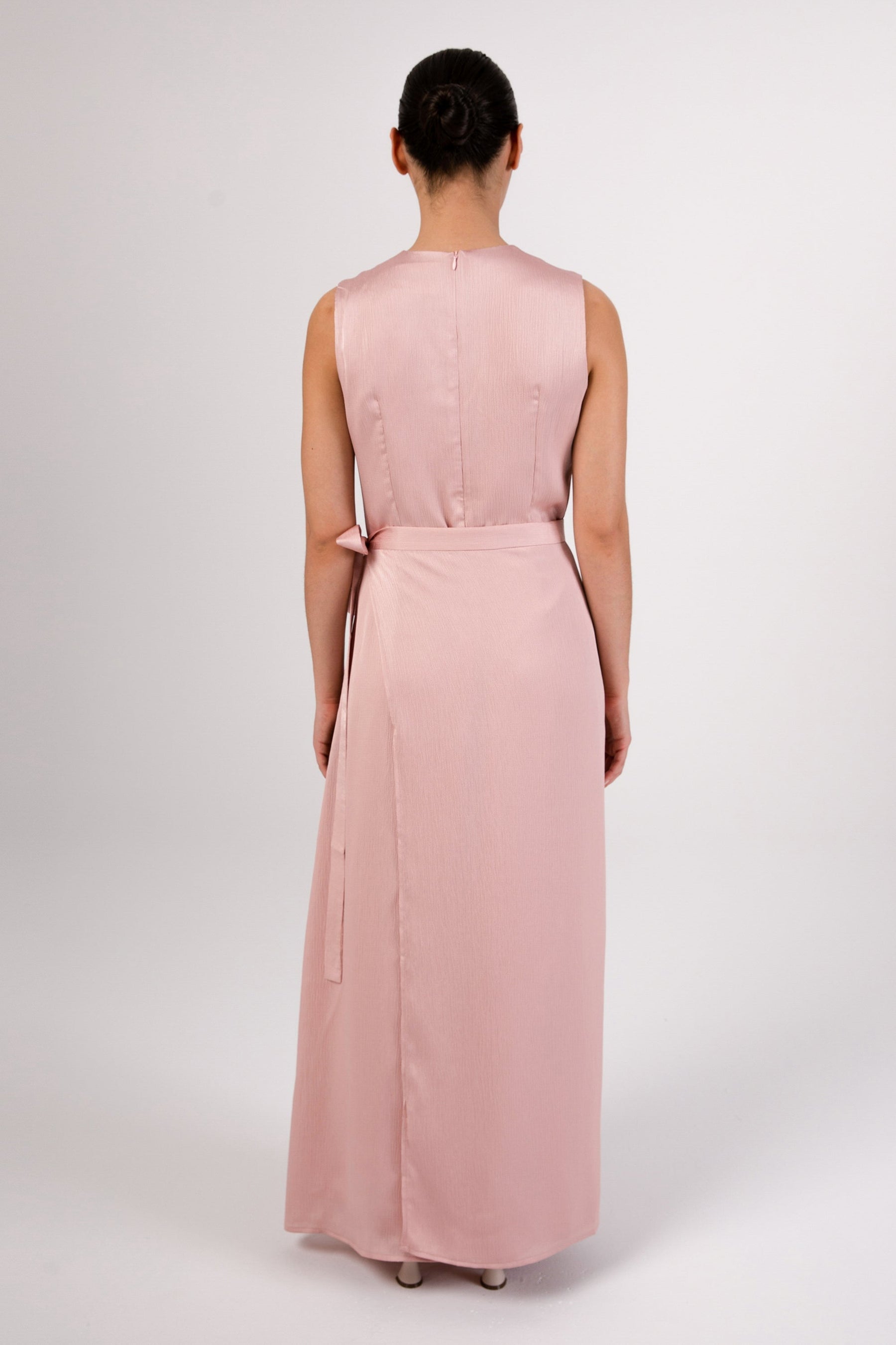Salma Sleeveless Maxi Dress & Skirt Set - Dusty Pink Veiled 