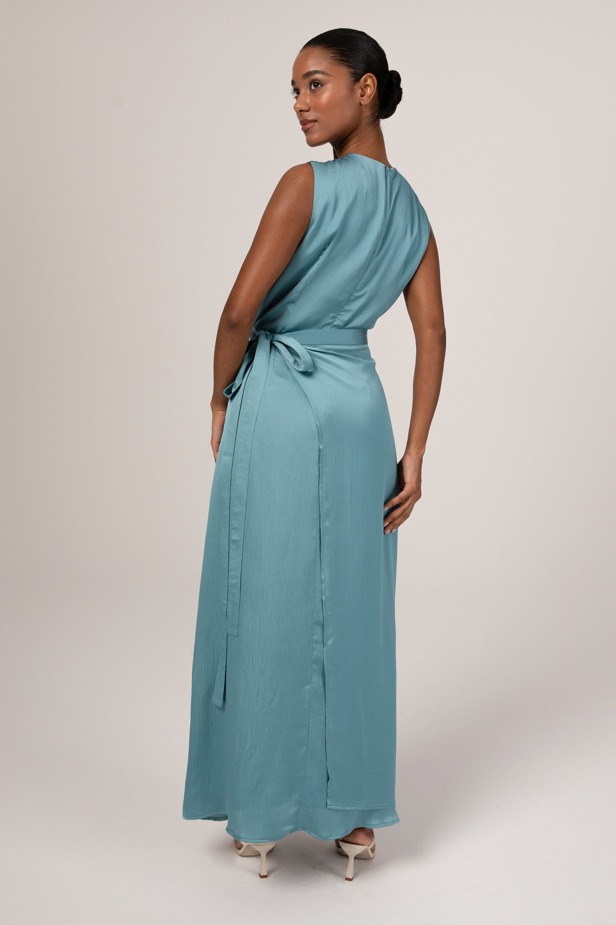 Teal wrap maxi discount skirt