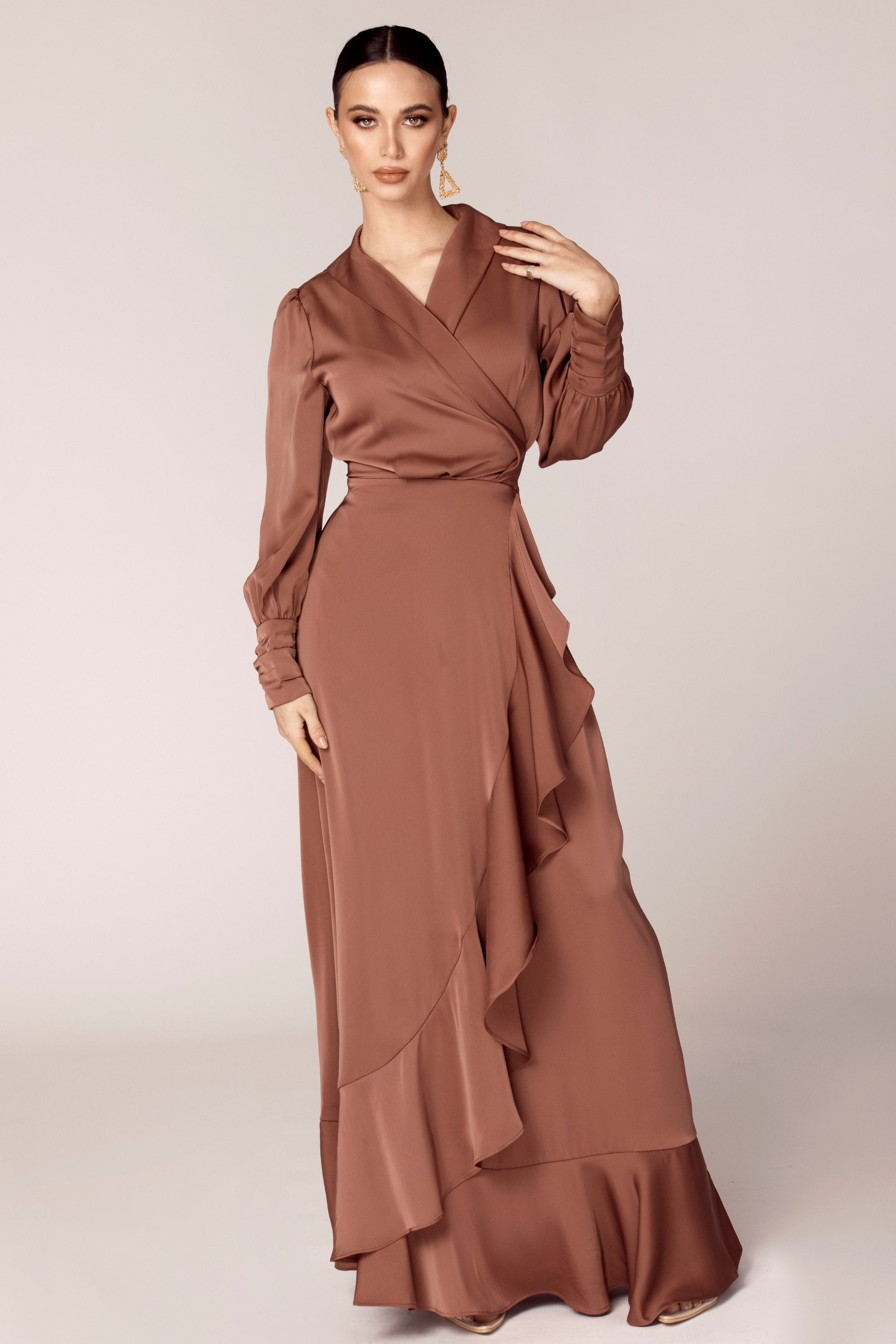 Navy Floral Kiyona Long Formal Plus Size Velvet Wrap Dress for $148.0 – The  Dress Outlet