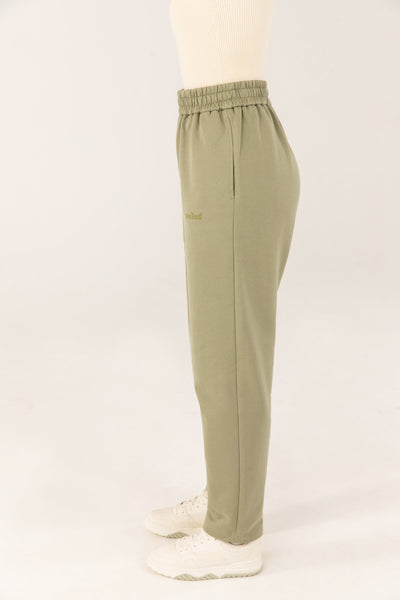 Cotton Sweatpants - Khaki green - Ladies