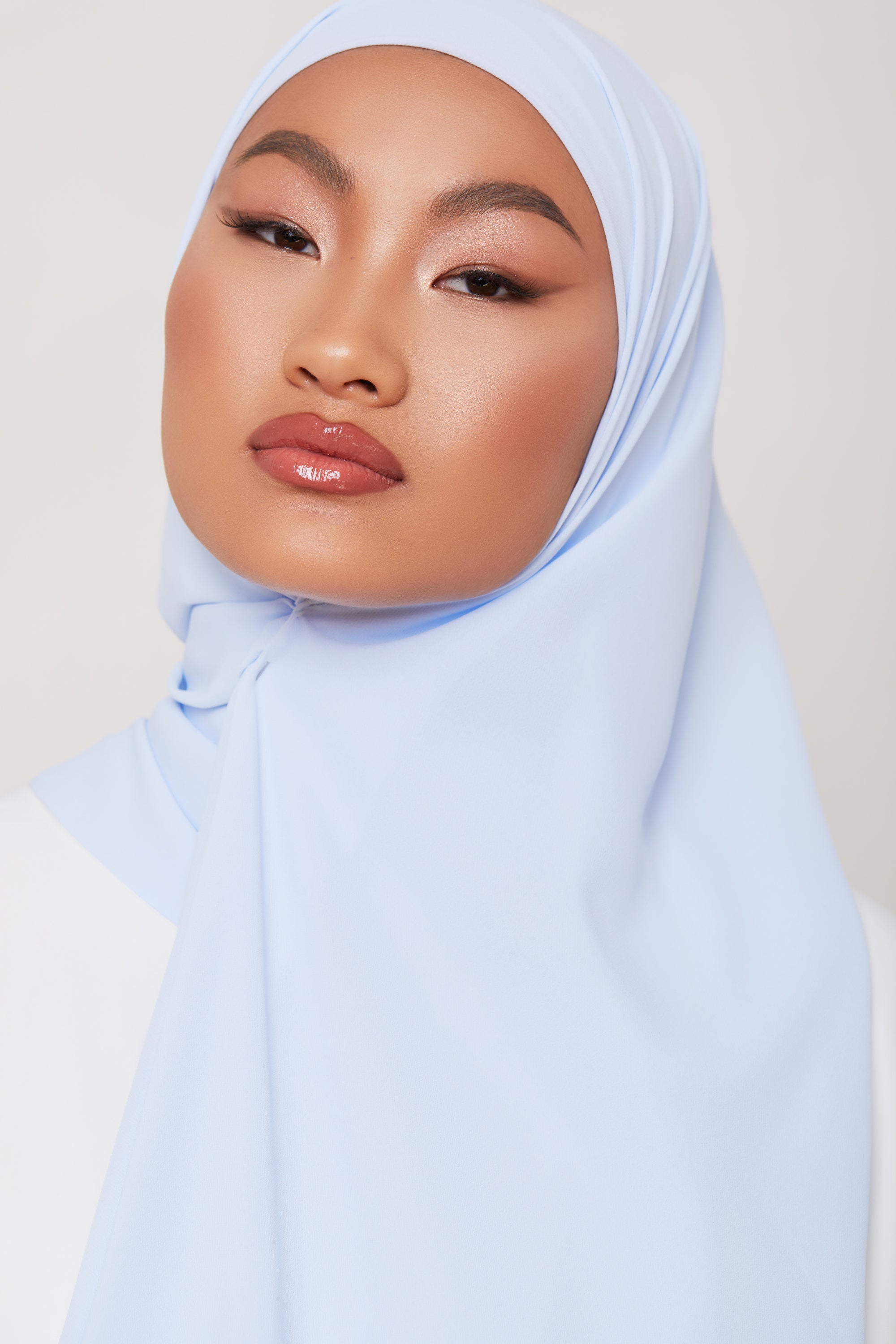 TEXTURE Classic Chiffon Hijab - Light Blue saigonodysseyhotel 