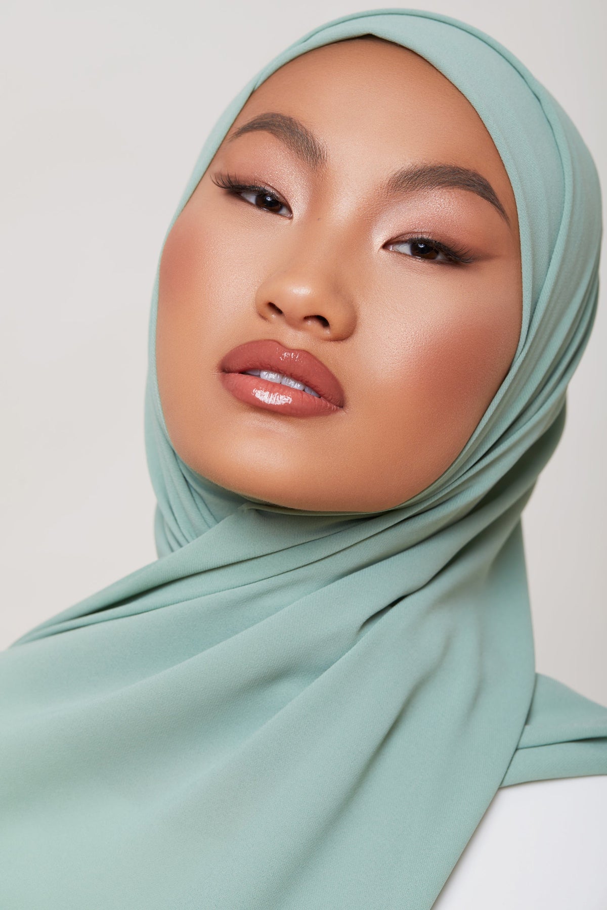 TEXTURE Classic Chiffon Hijab - Sea Salt Veiled Collection 