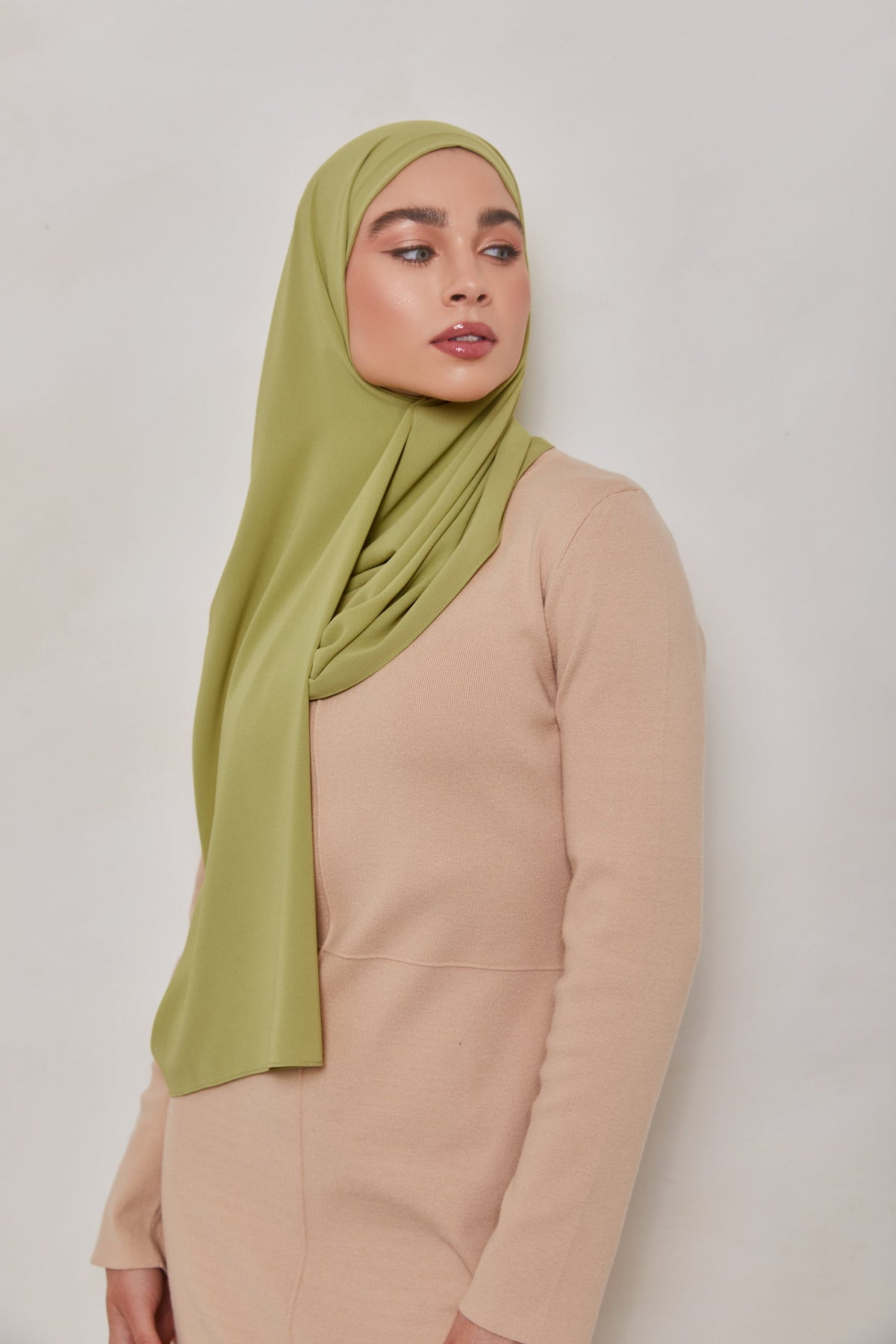 TEXTURE Everyday Chiffon Hijab - Cypress Green (Algae) Veiled Collection 