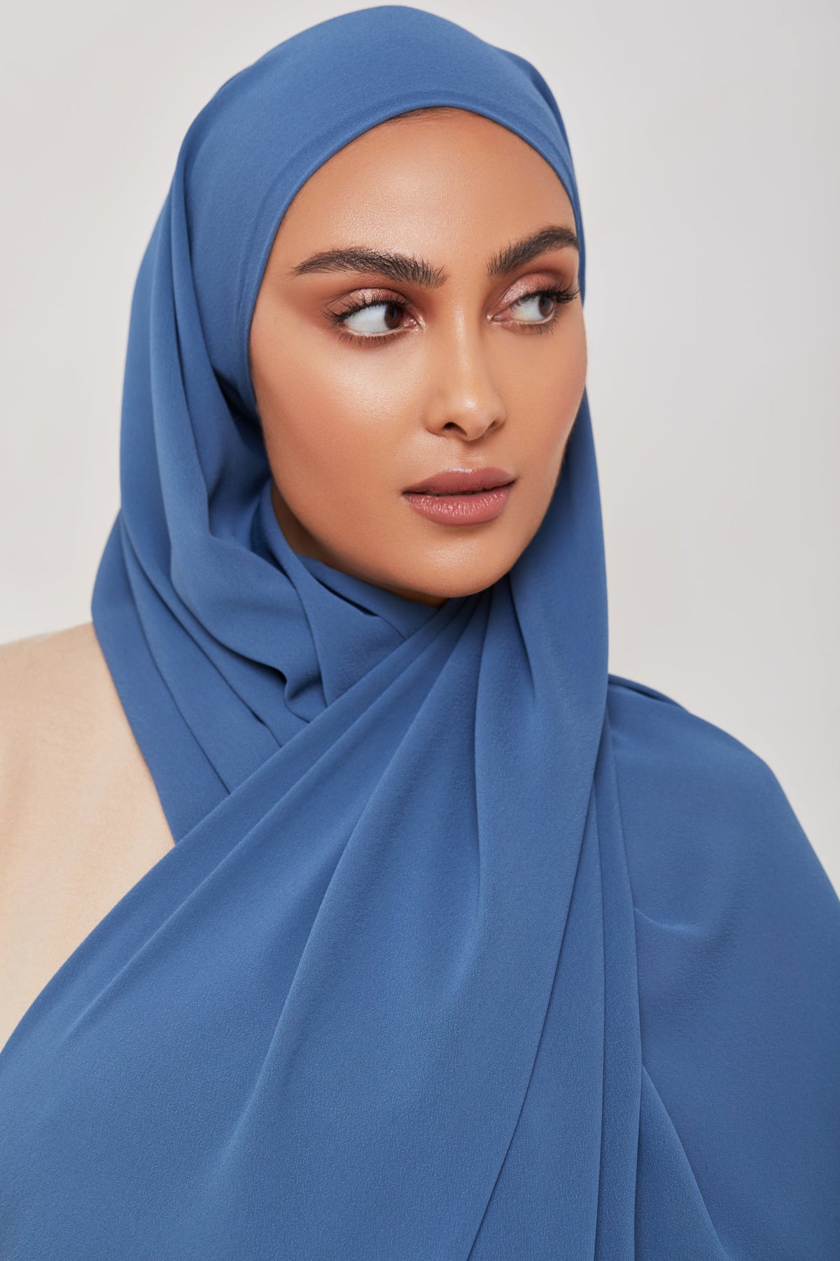 TEXTURE Everyday Chiffon Hijab - Favorite Denim Veiled Collection 