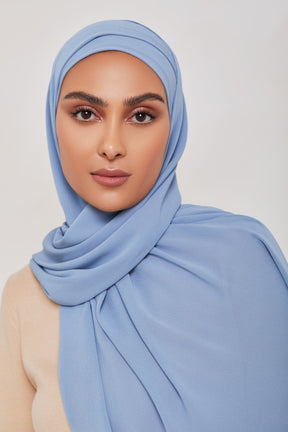 TEXTURE Everyday Chiffon Hijab - Feeling Blue Veiled Collection 