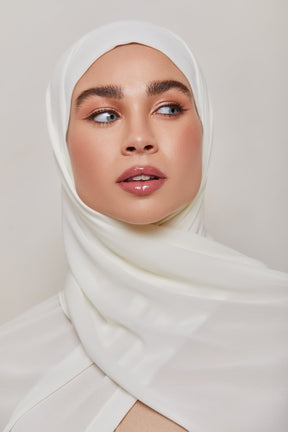 TEXTURE Everyday Chiffon Hijab - Heavenly White Veiled Collection 