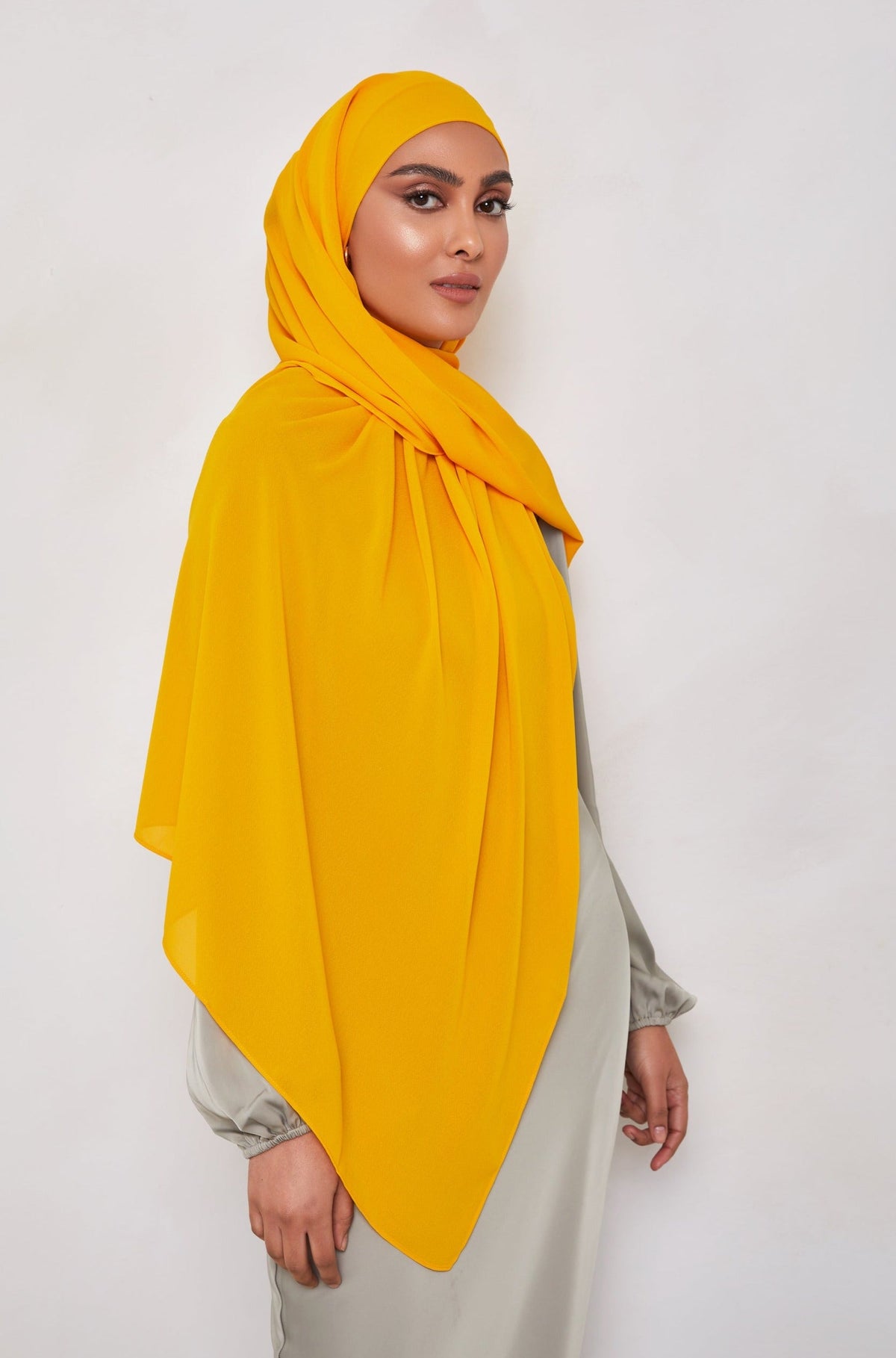 TEXTURE Everyday Chiffon Hijab - Mango Veiled Collection 