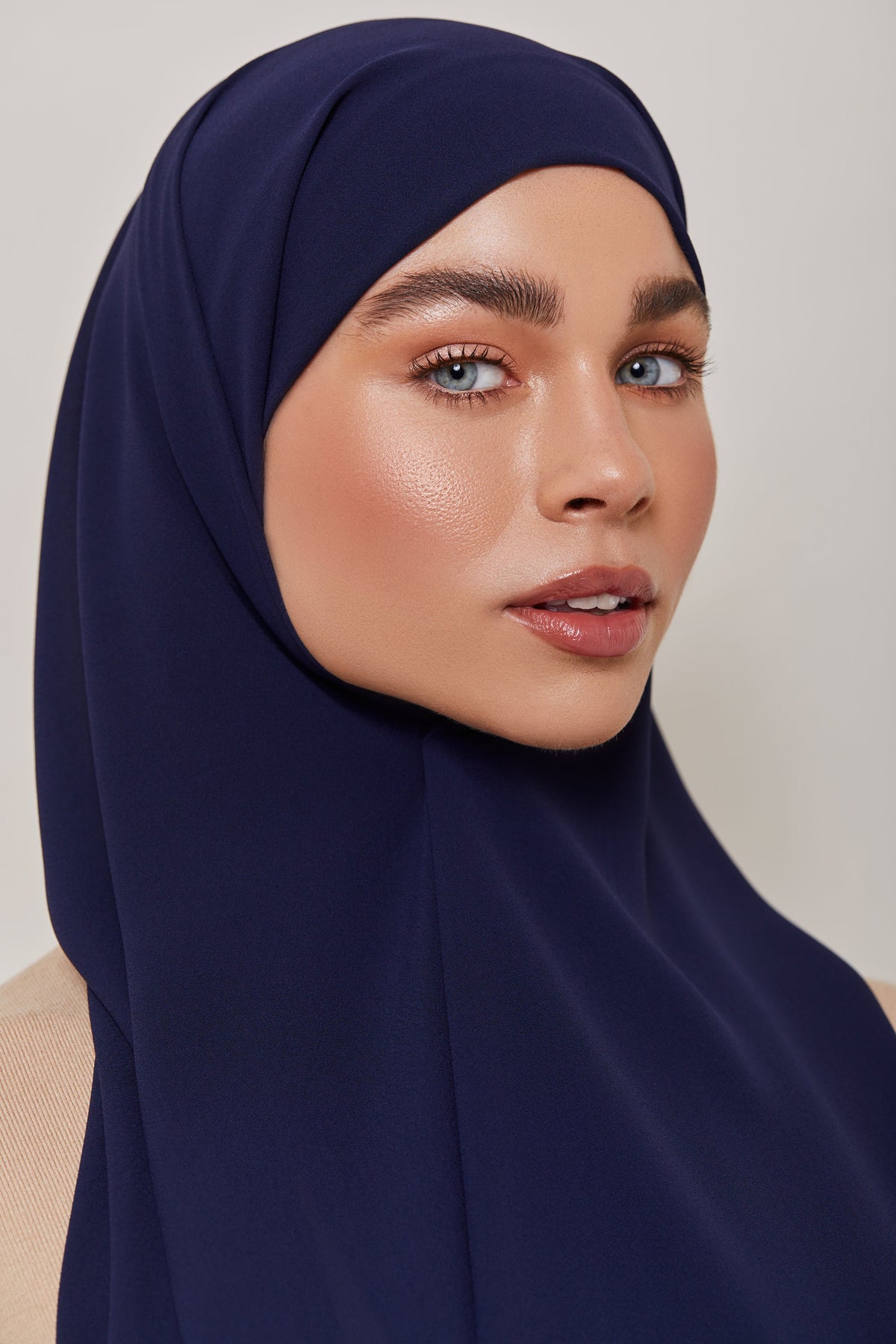 TEXTURE Everyday Chiffon Hijab - Nautical Navy Veiled Collection 