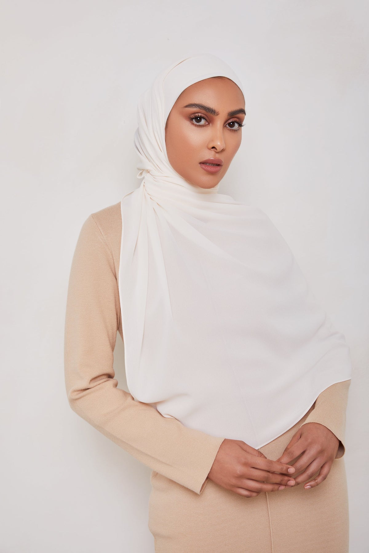 TEXTURE Everyday Chiffon Hijab - Not White Veiled Collection 