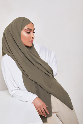 TEXTURE Everyday Chiffon Hijab - Peace Green Veiled Collection 
