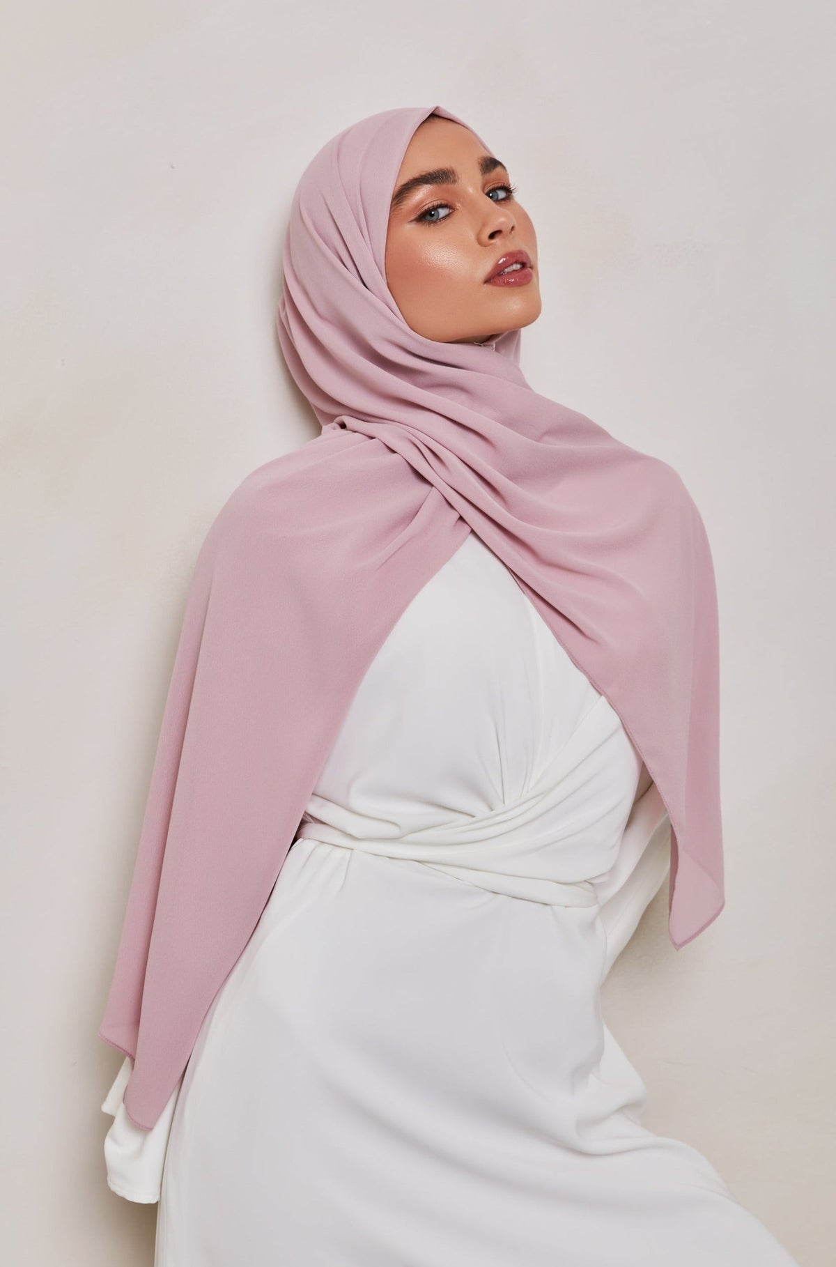 TEXTURE Everyday Chiffon Hijab - Pinky Swear Veiled Collection 