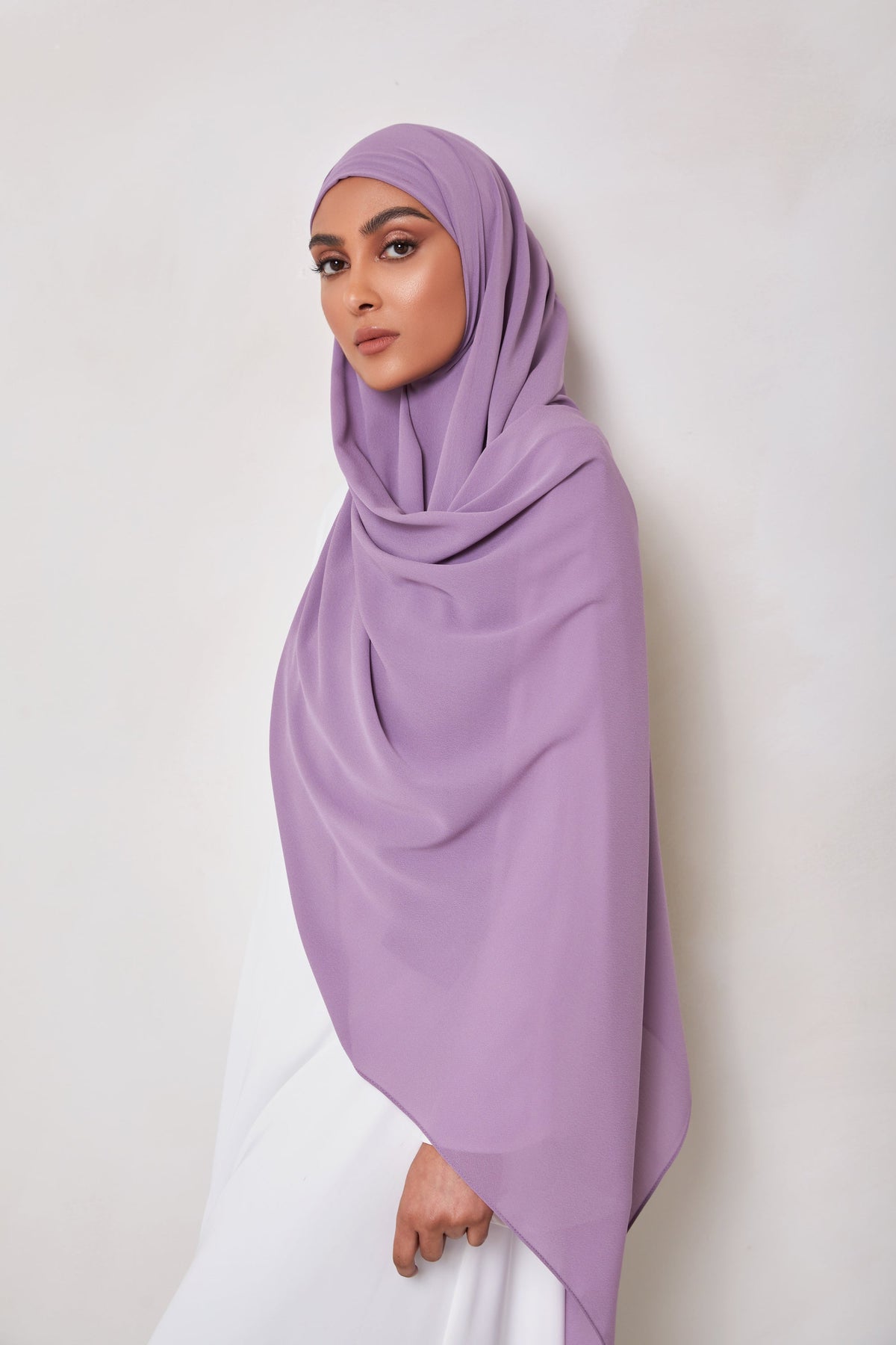 TEXTURE Everyday Chiffon Hijab - Poised in Purple Veiled Collection 