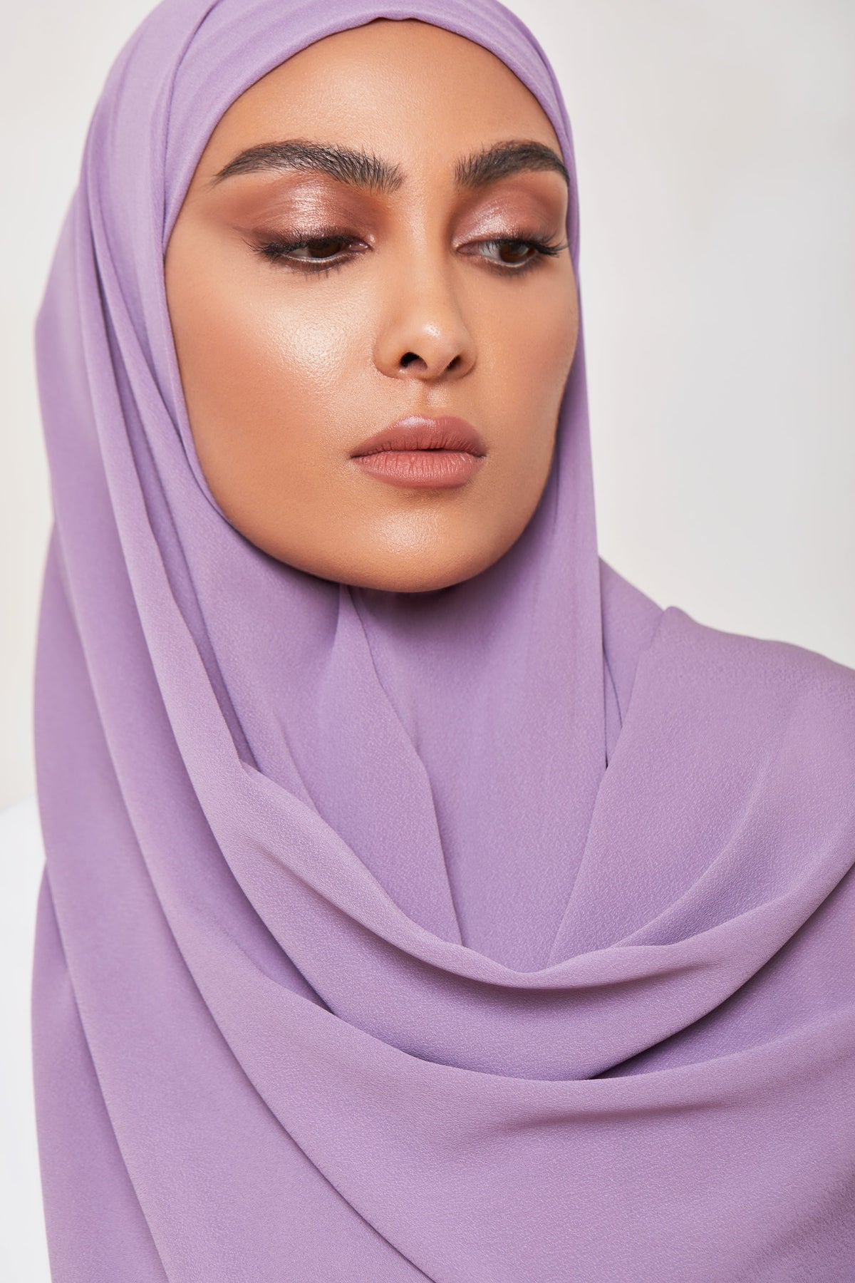 TEXTURE Everyday Chiffon Hijab - Poised in Purple Veiled Collection 