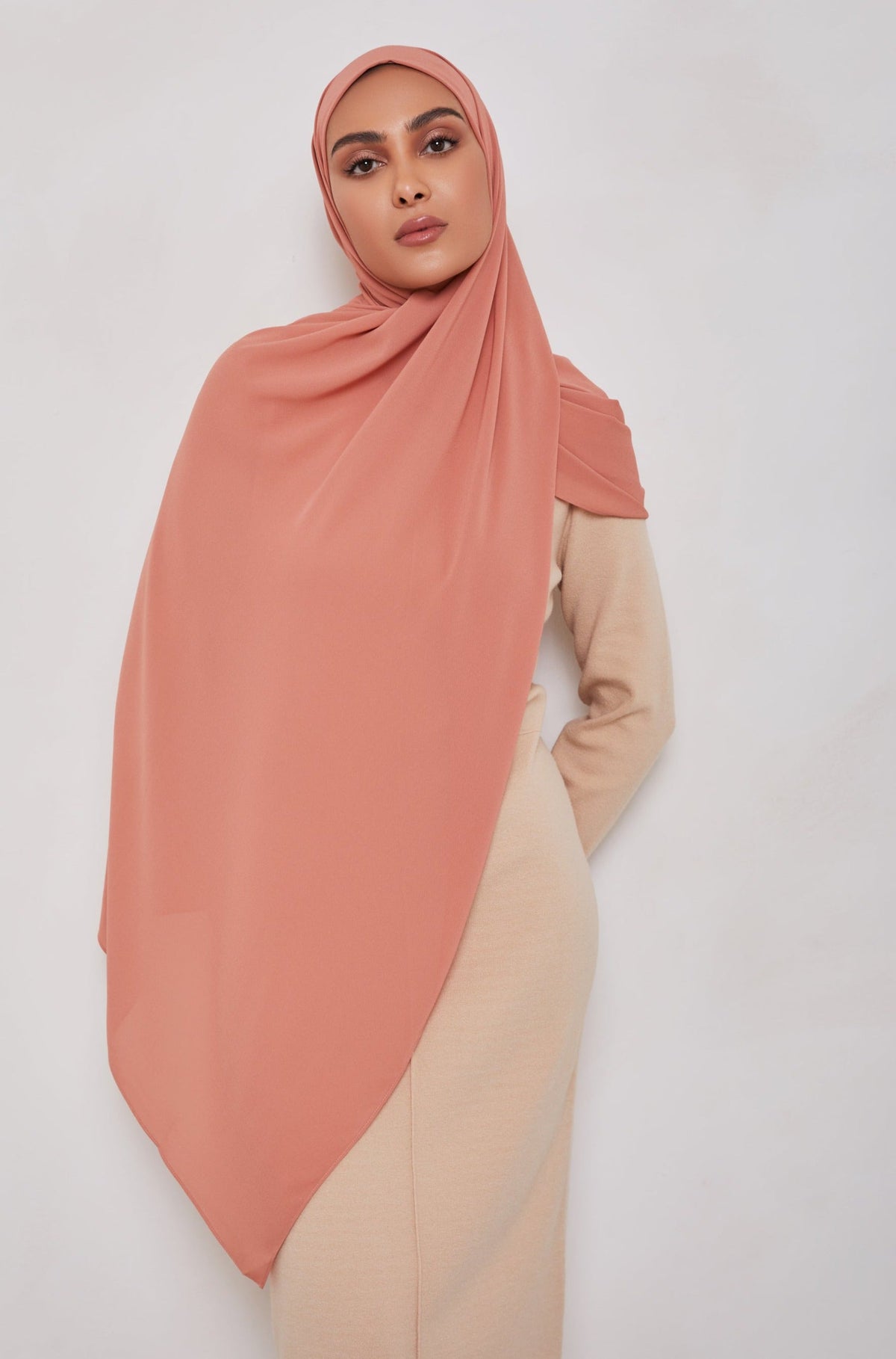 TEXTURE Everyday Chiffon Hijab - Summer Orange epschoolboard 