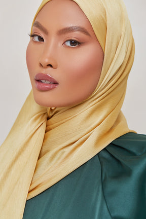 TEXTURE Satin Crepe Hijab - Sunlight Crepe Veiled Collection 