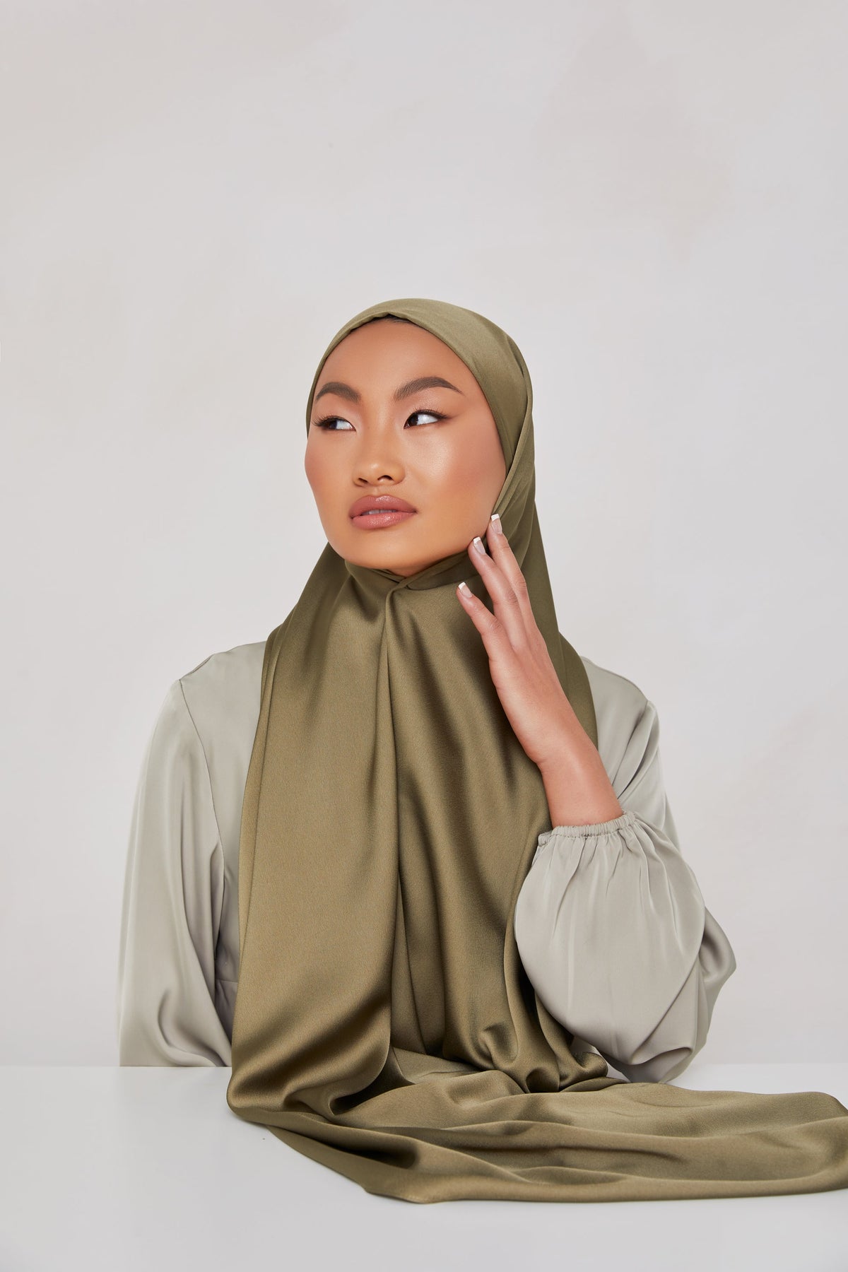 TEXTURE Satin Hijab - Grounded Veiled Collection 
