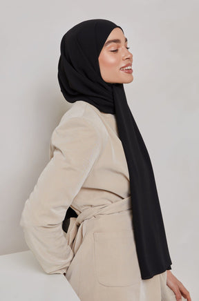 TEXTURE Twill Chiffon Hijab - Basic Veiled Collection 