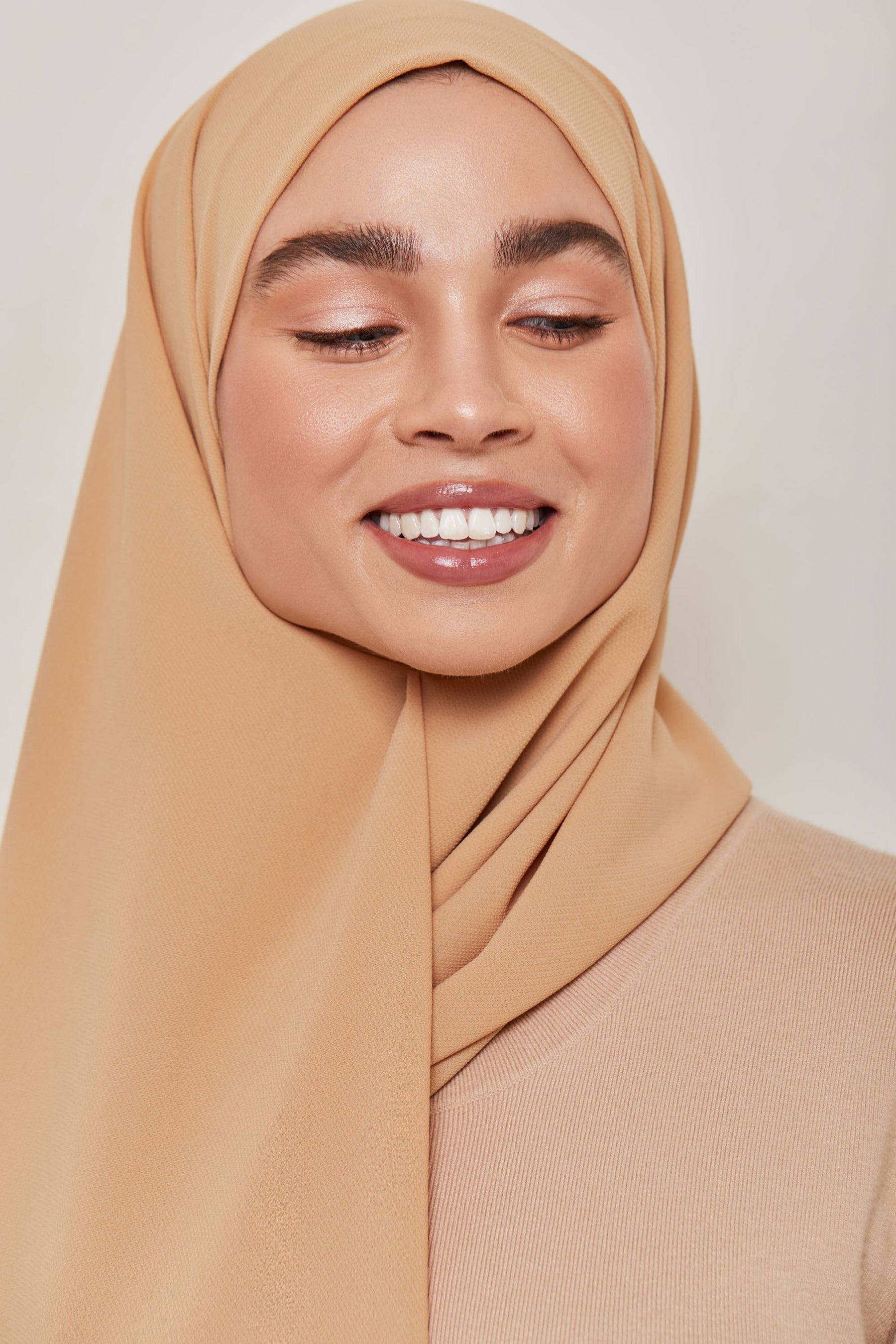TEXTURE Twill Chiffon Hijab - Tanned Veiled Collection 