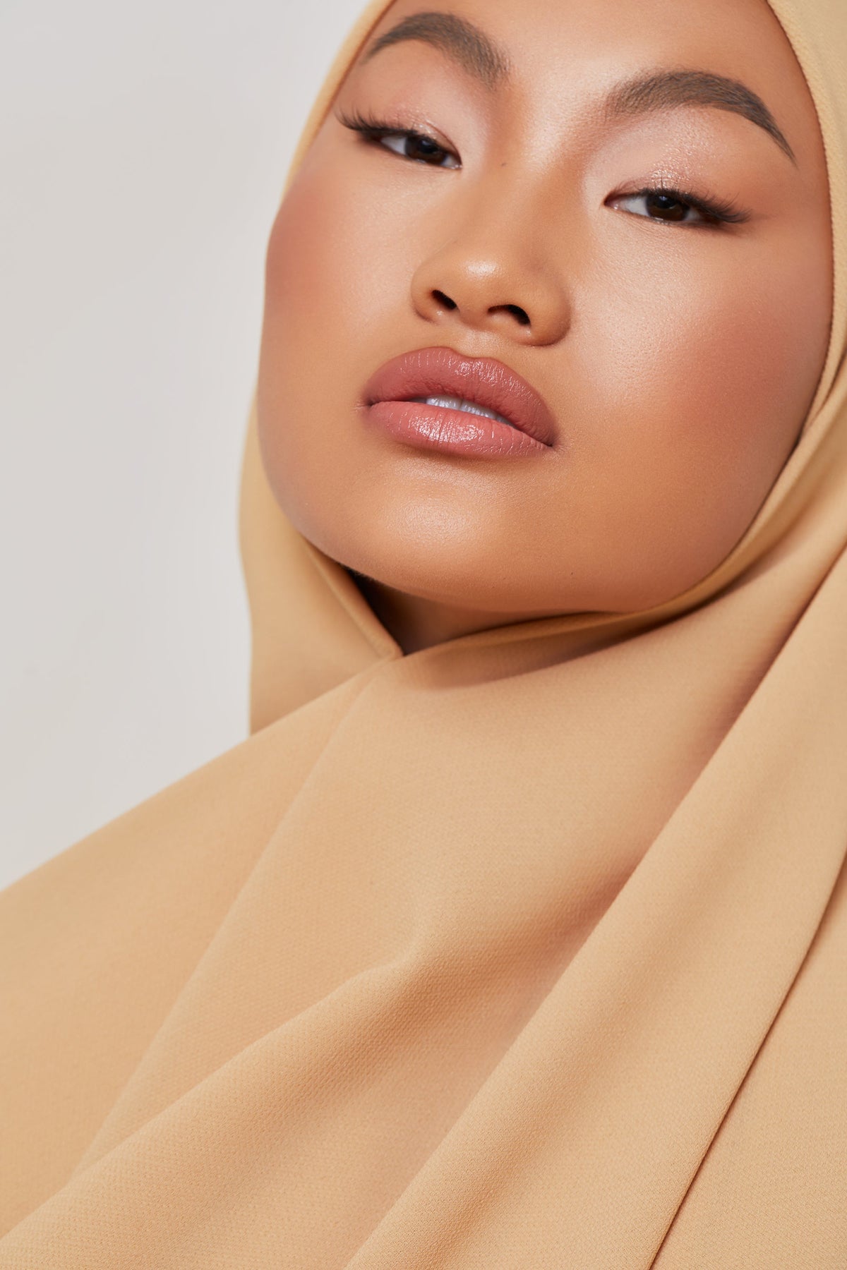 TEXTURE Twill Chiffon Hijab - Tanned epschoolboard 