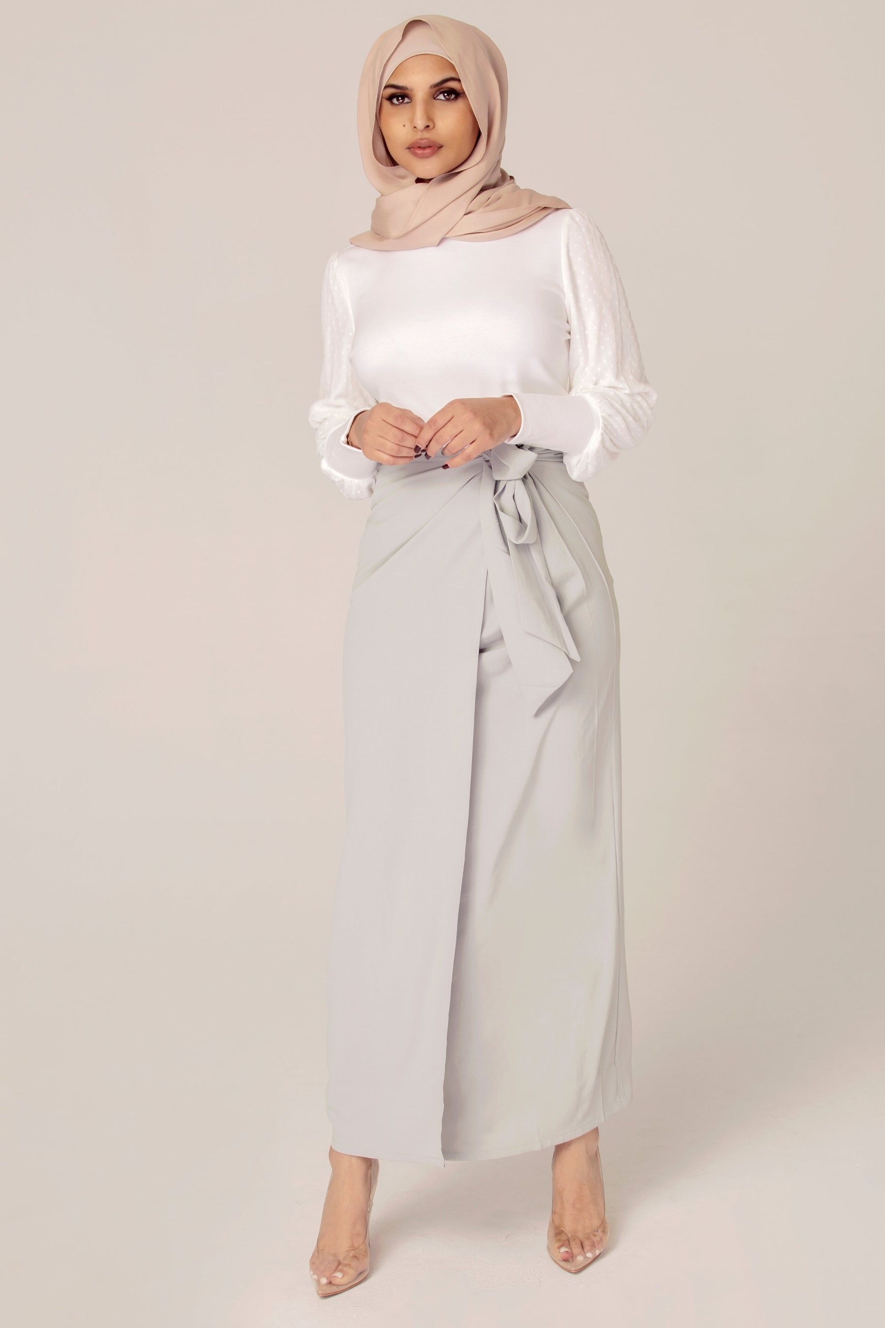 Tie Waist Maxi Skirt Veiled Collection 2XL 