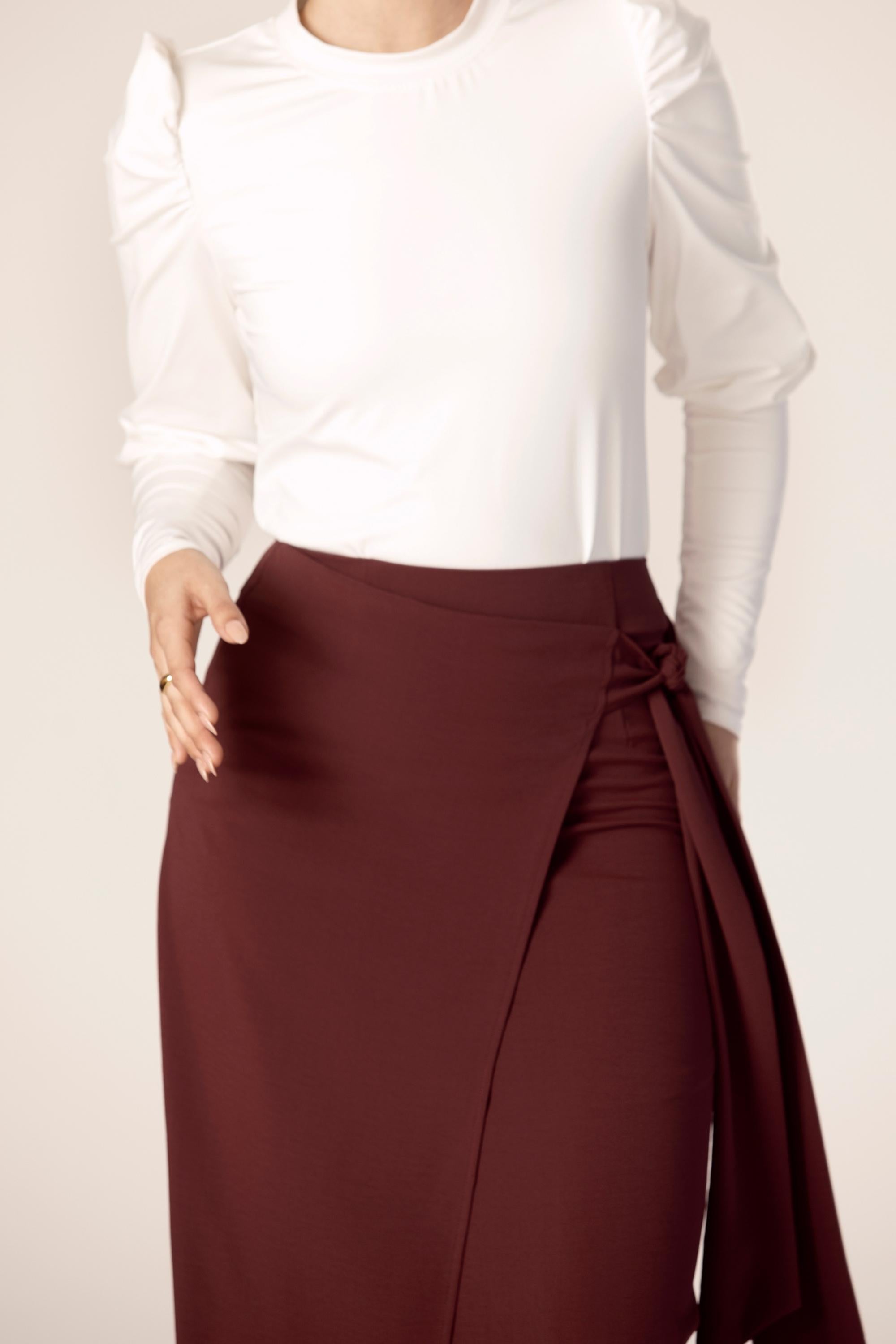 Tie waist outlet wrap maxi skirt