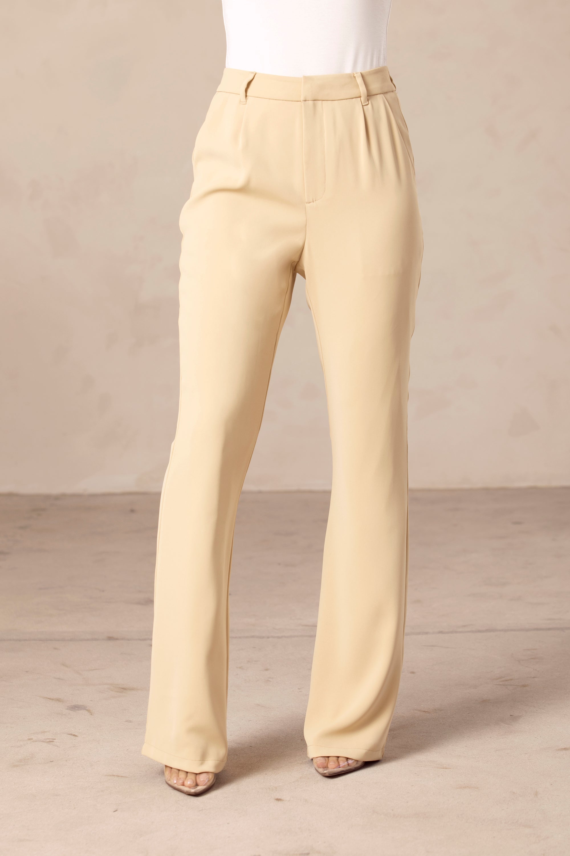 Timani Slim Leg Trousers - Butter Yellow Veiled Collection 