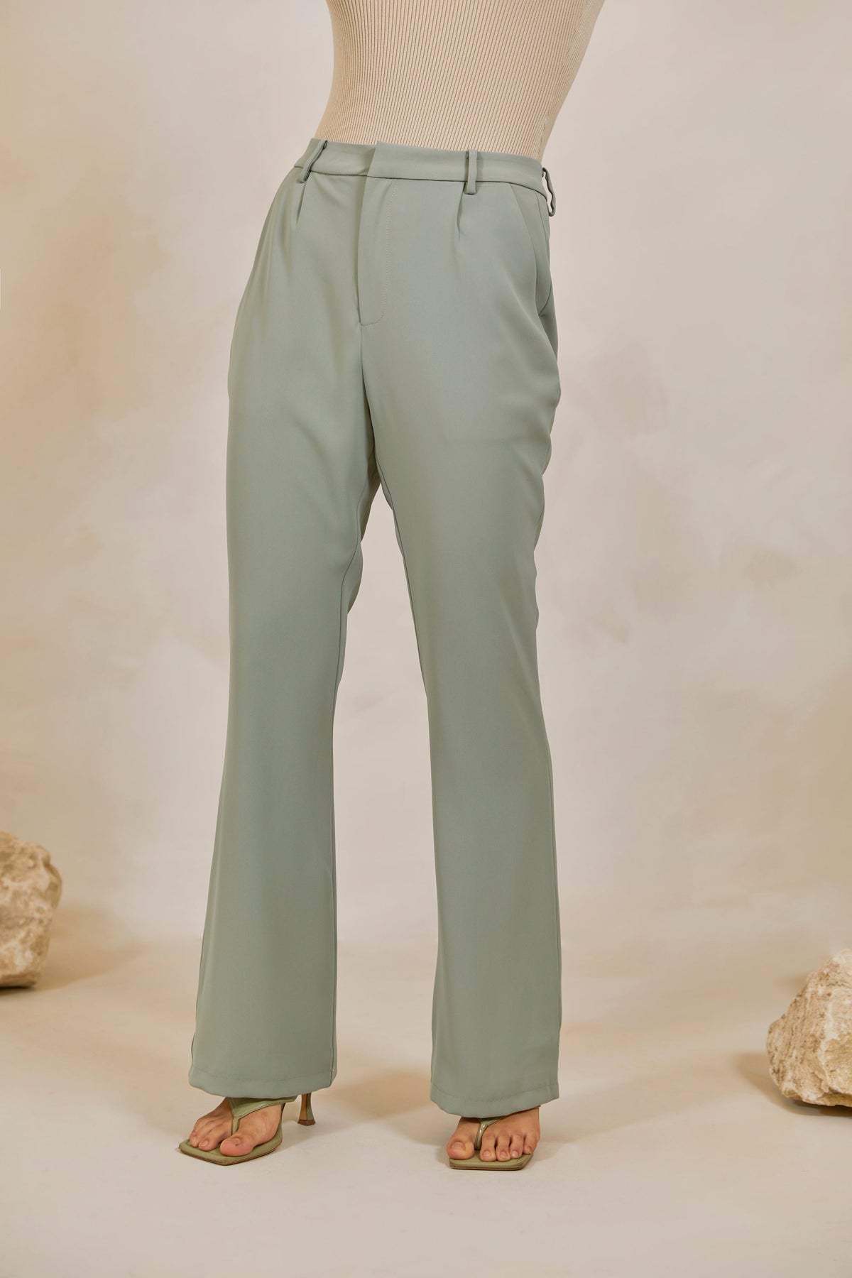 Timani Slim Leg Trousers - Sage Veiled Collection 
